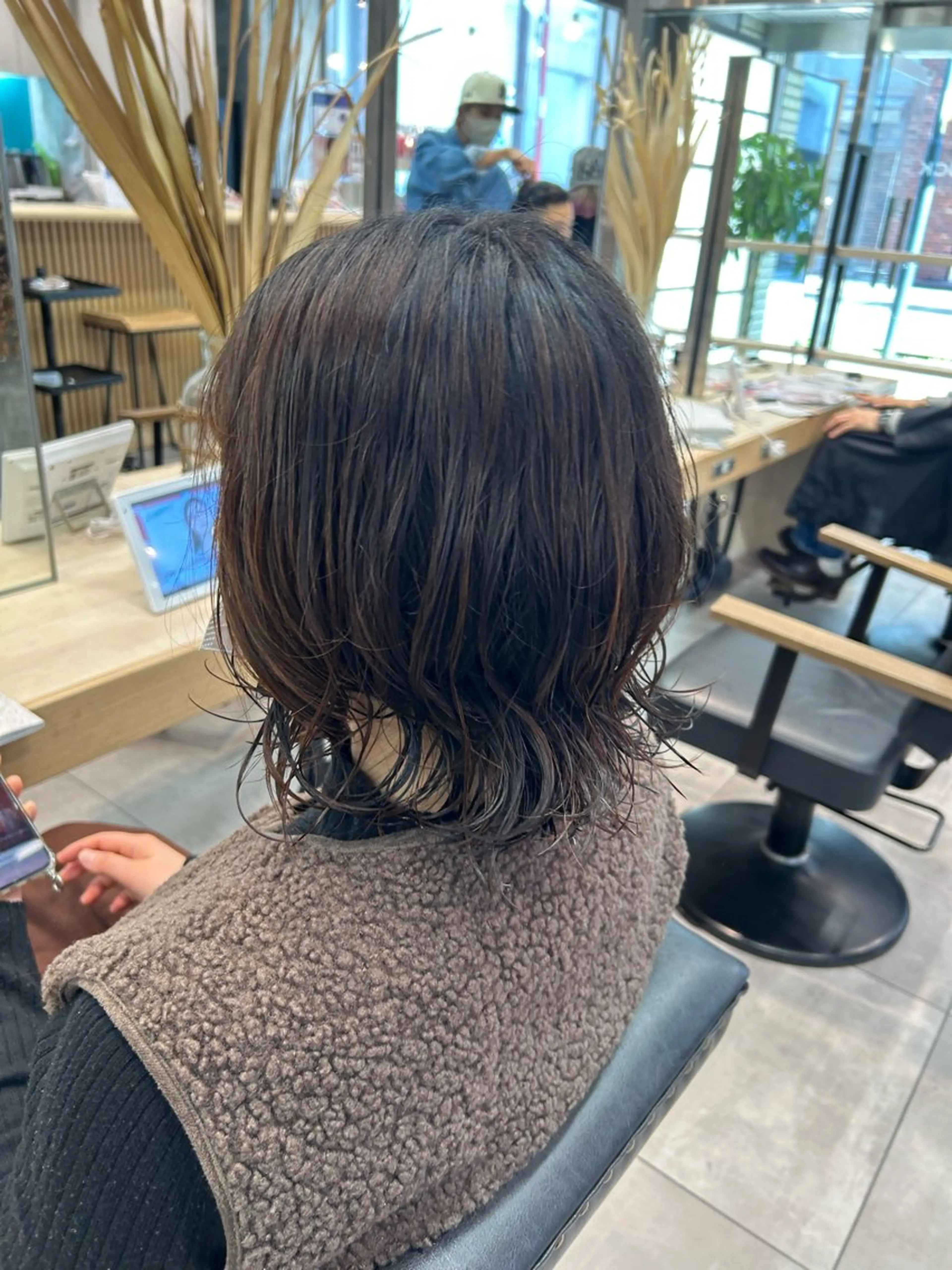 セミロング カット パーマ ショート・ボブ 🌈chinaのヘアスタイル