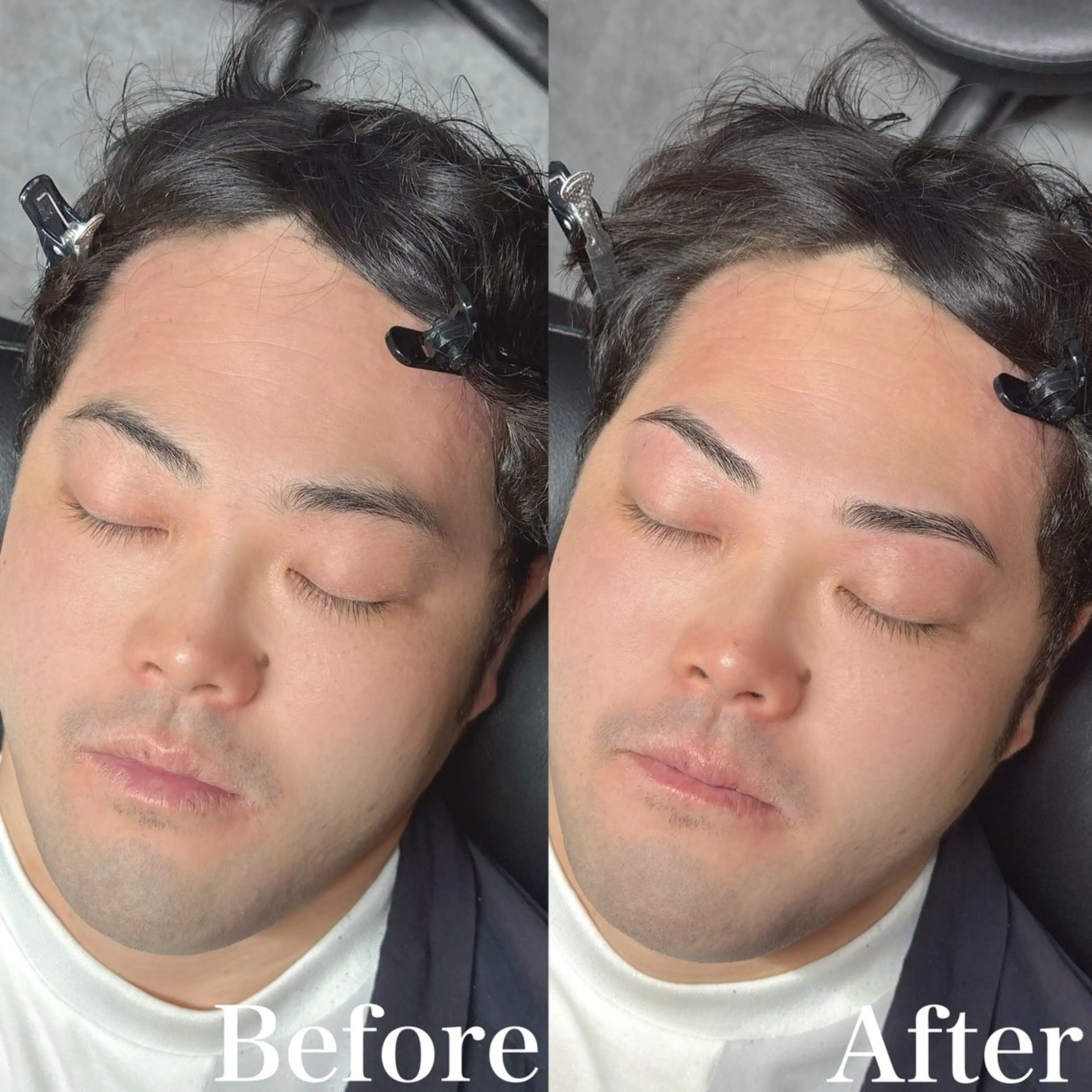 メンズ アイブロウ ワックス脱毛 眉カット 16日○Re:gid Yusukeの眉毛・アイブロウイメージ