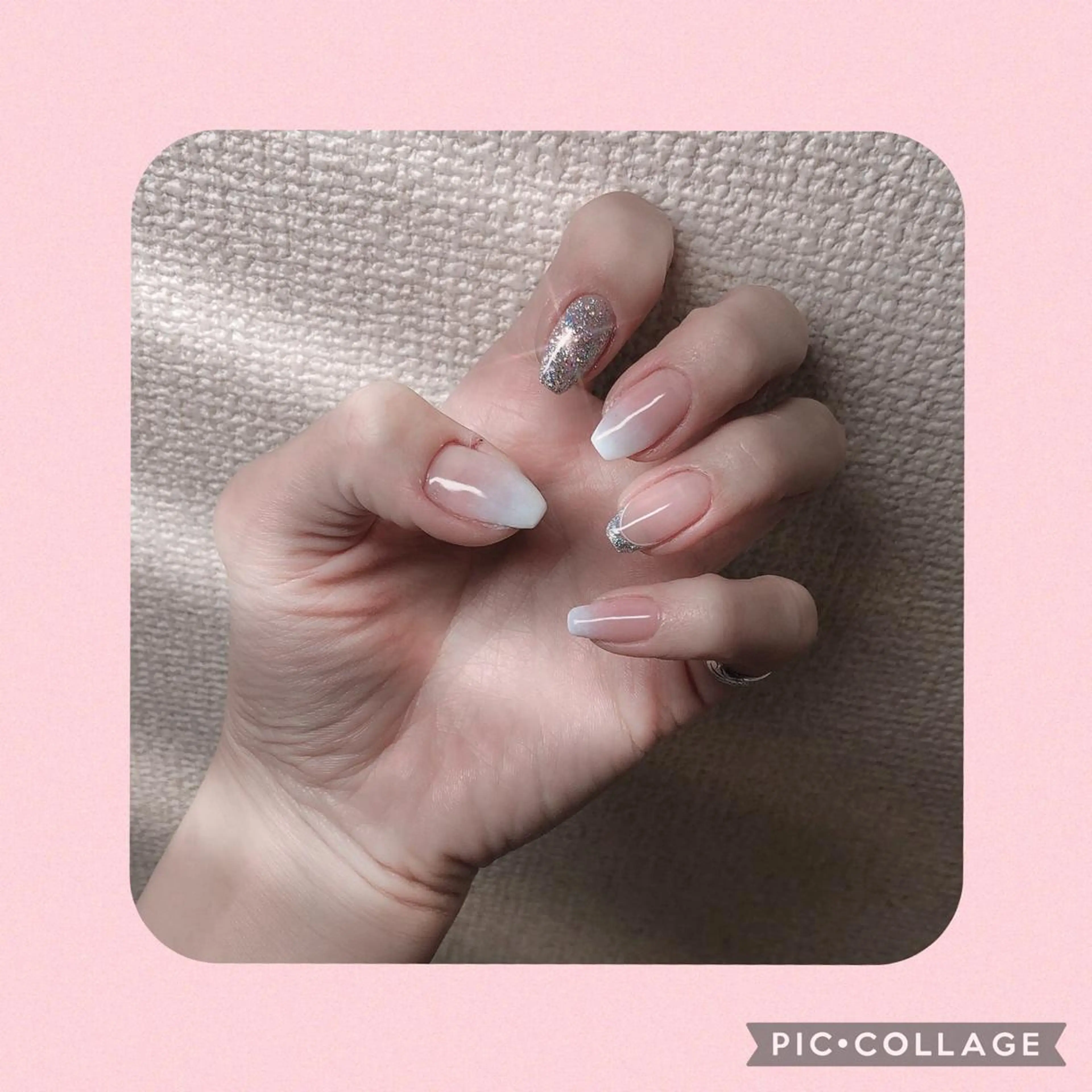 ネイル フレンチネイル ガラスフレンチ ハンドネイル Re:∅ nail /HIRAMOTOのネイルデザイン