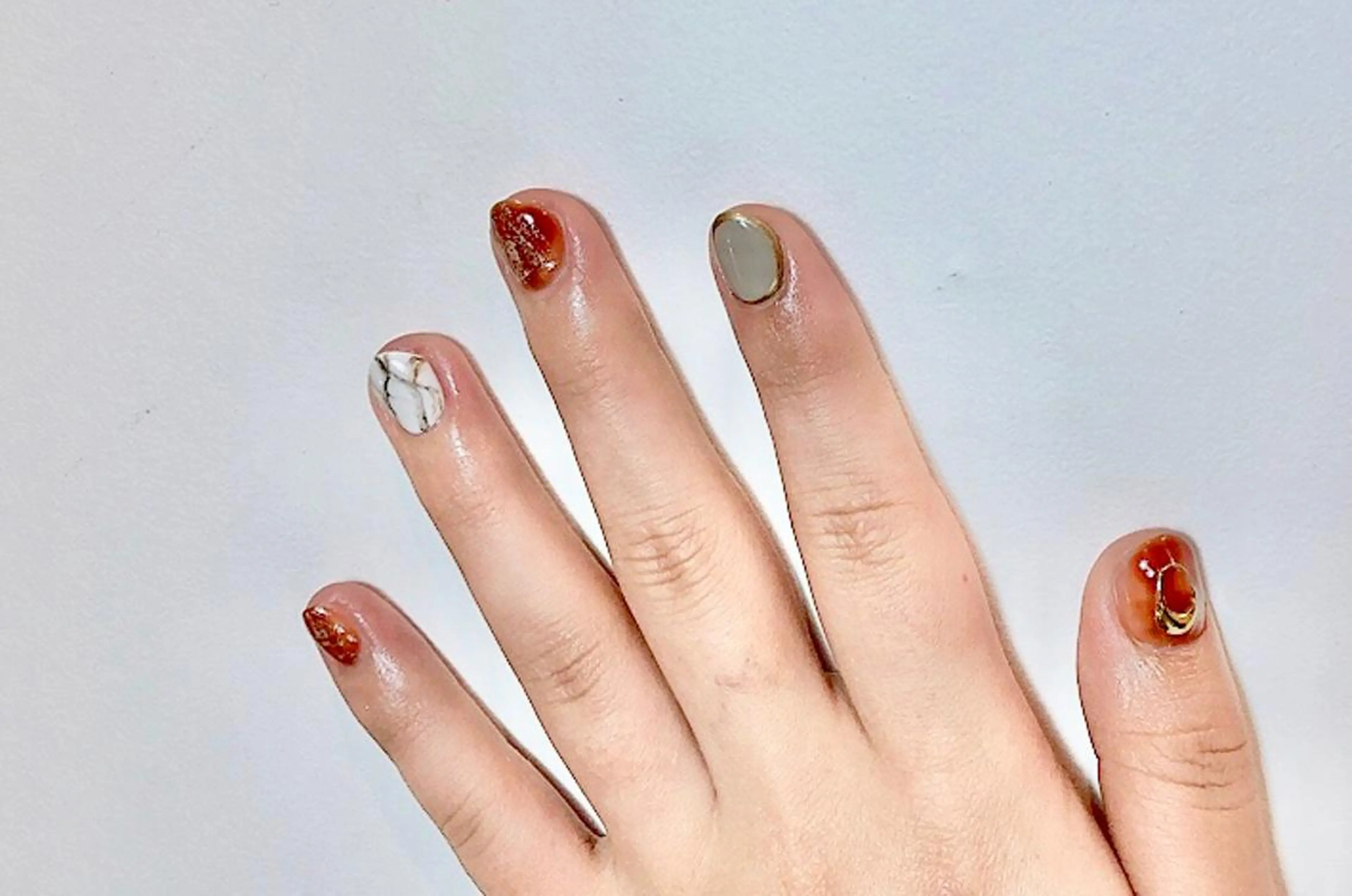 ショート カラー キッズ ネイル マツエク・マツパ ハンドネイル ハンドケア 💎ビューティサロン 湘南 RIRAN💎のネイルデザイン