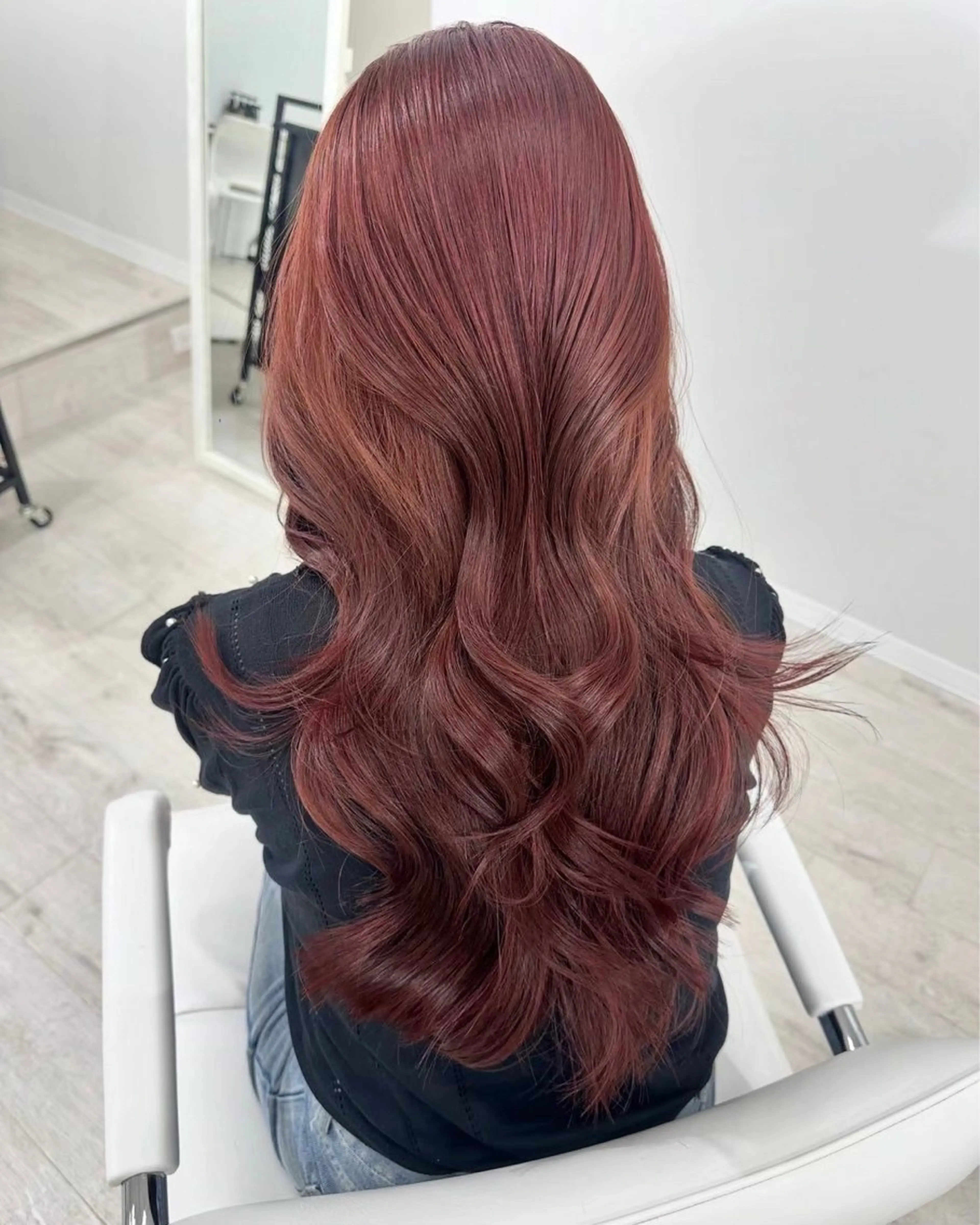 ロング カラー ブリーチ ブラウンカラー ダブルカラー ブリーチなしカラー Shousui Mutsumiのヘアスタイル