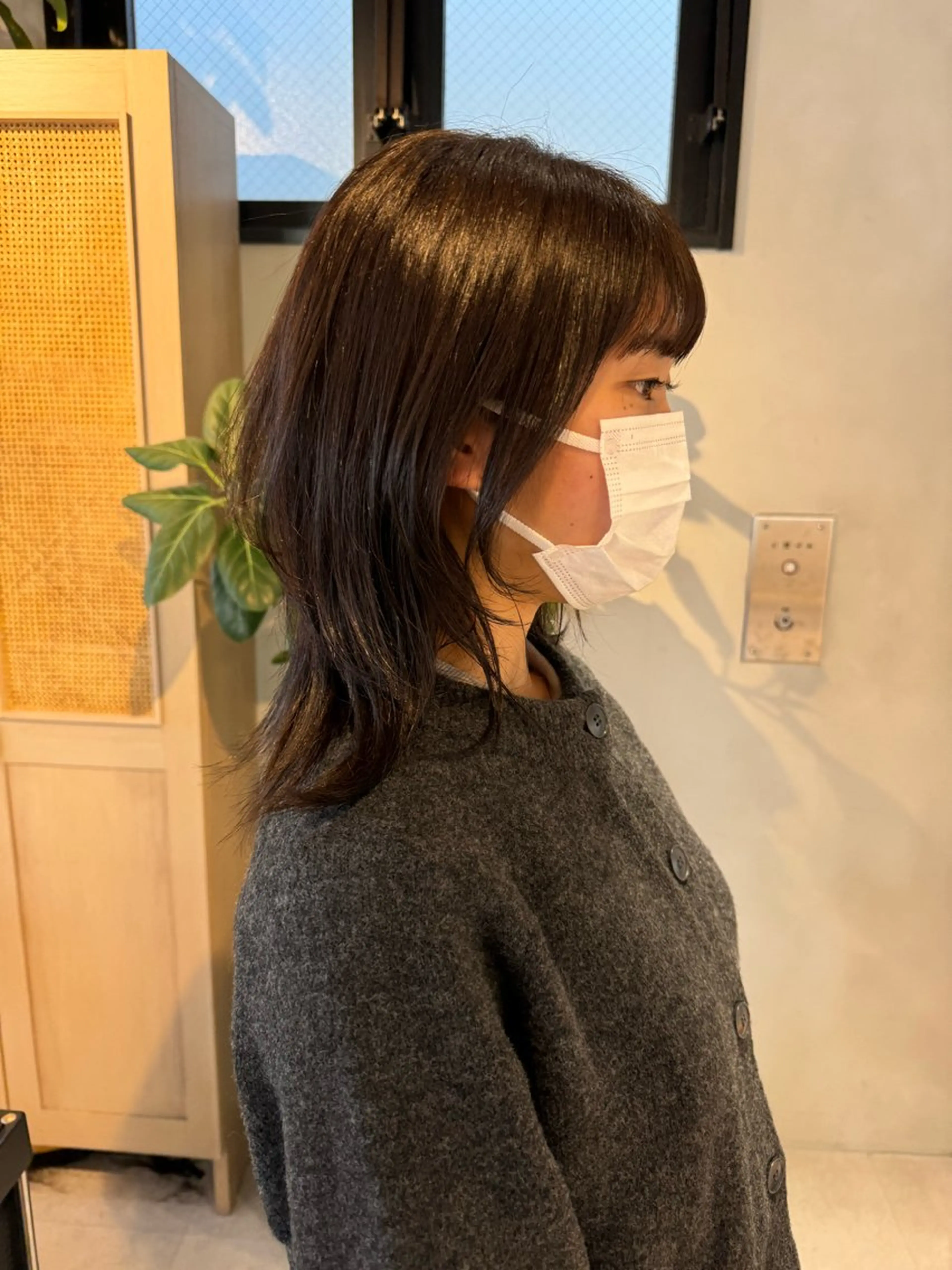 ミディアム くびれヘア 顔まわりレイヤー 顔周りカット くびれレイヤー レイヤーカット ours/南青山 /表参道/大島実加永のヘアスタイル