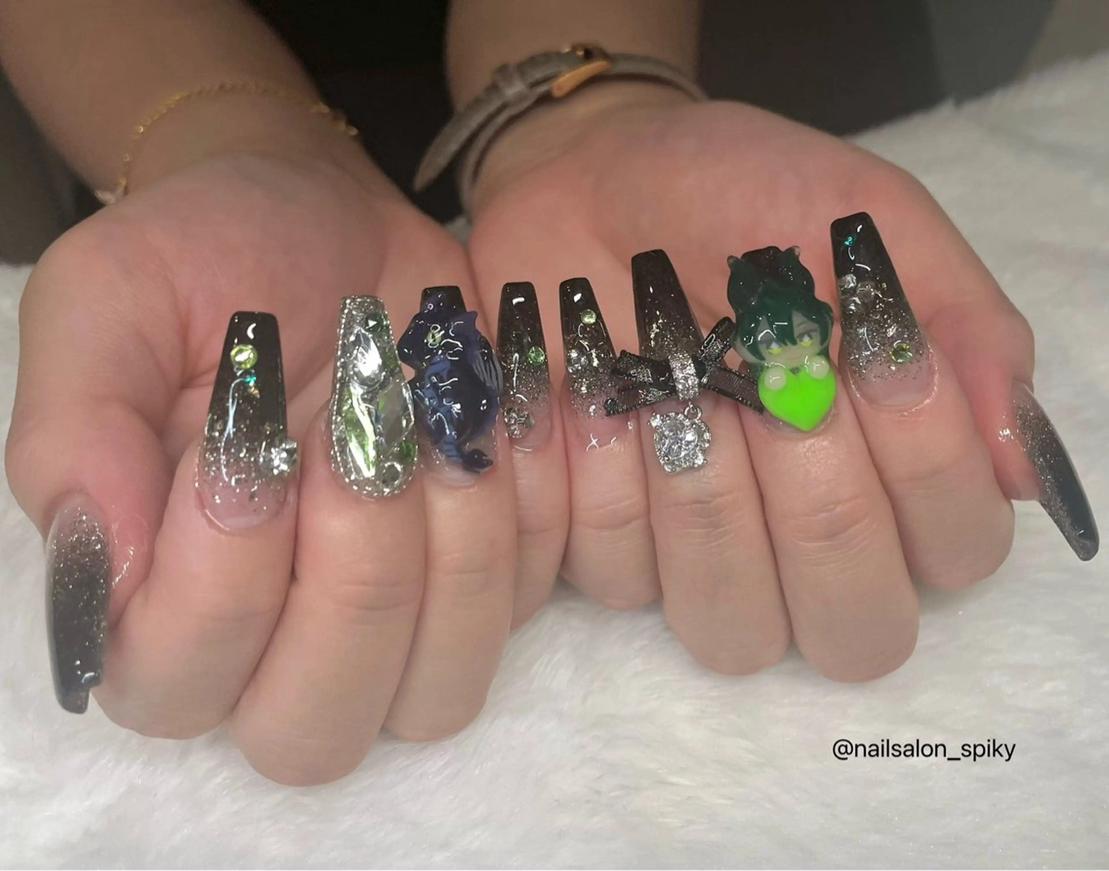 ネイル 持ち込み ハンドネイル Spiky とうげ ふうかのネイルデザイン