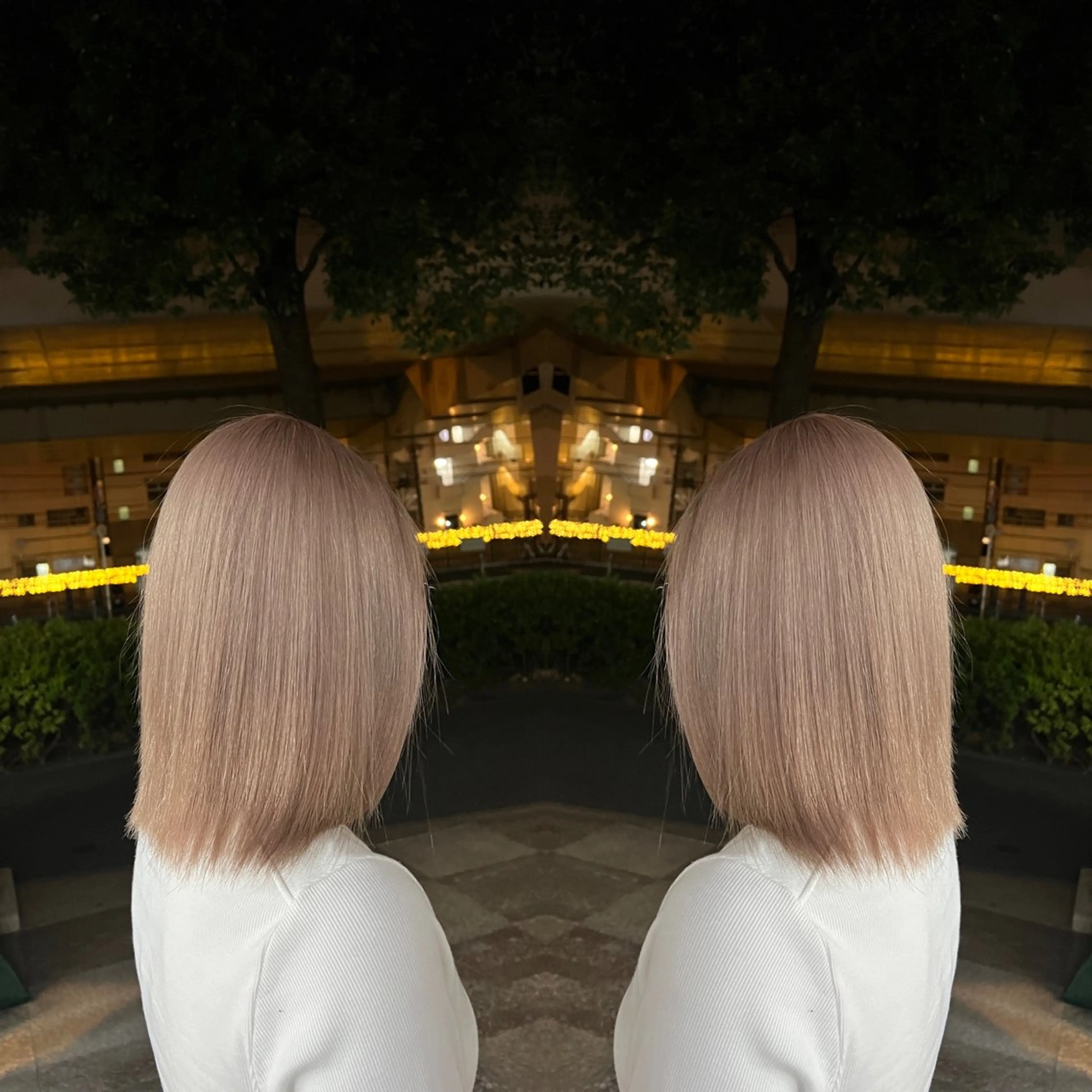 ミディアム カラー レイヤー/ボブ/ ミニボブ/AOIのヘアスタイル