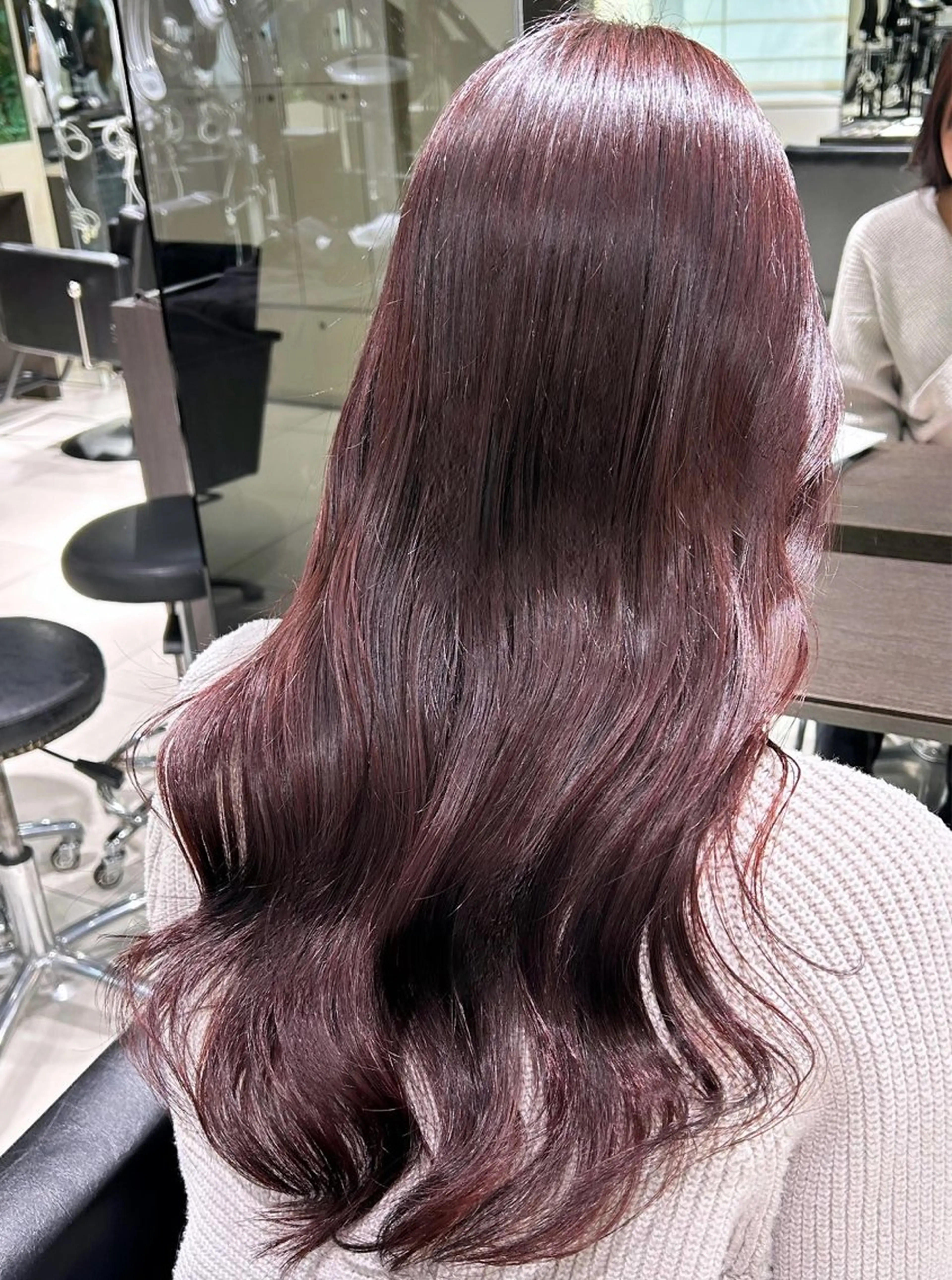 ロング ヘアカラー トリートメント 韓国カシスピンク🩰 mai🐰ྀི🤍のヘアスタイル