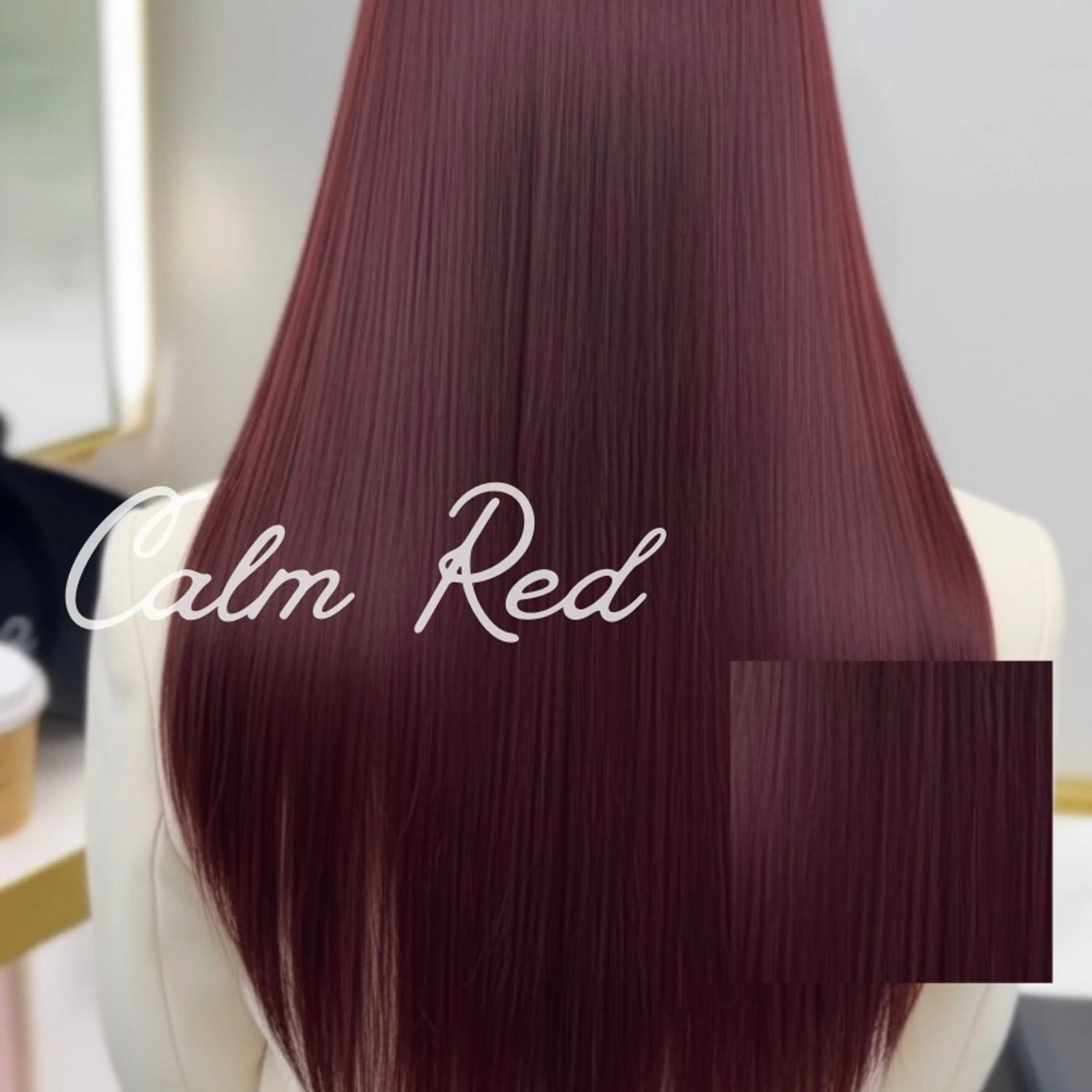 ロング カラー ブリーチ ブリーチなしカラー レッドカラー ヘアカラー トリートメント ✨翔/ブリーチなし カラー/博多駅1分のヘアスタイル