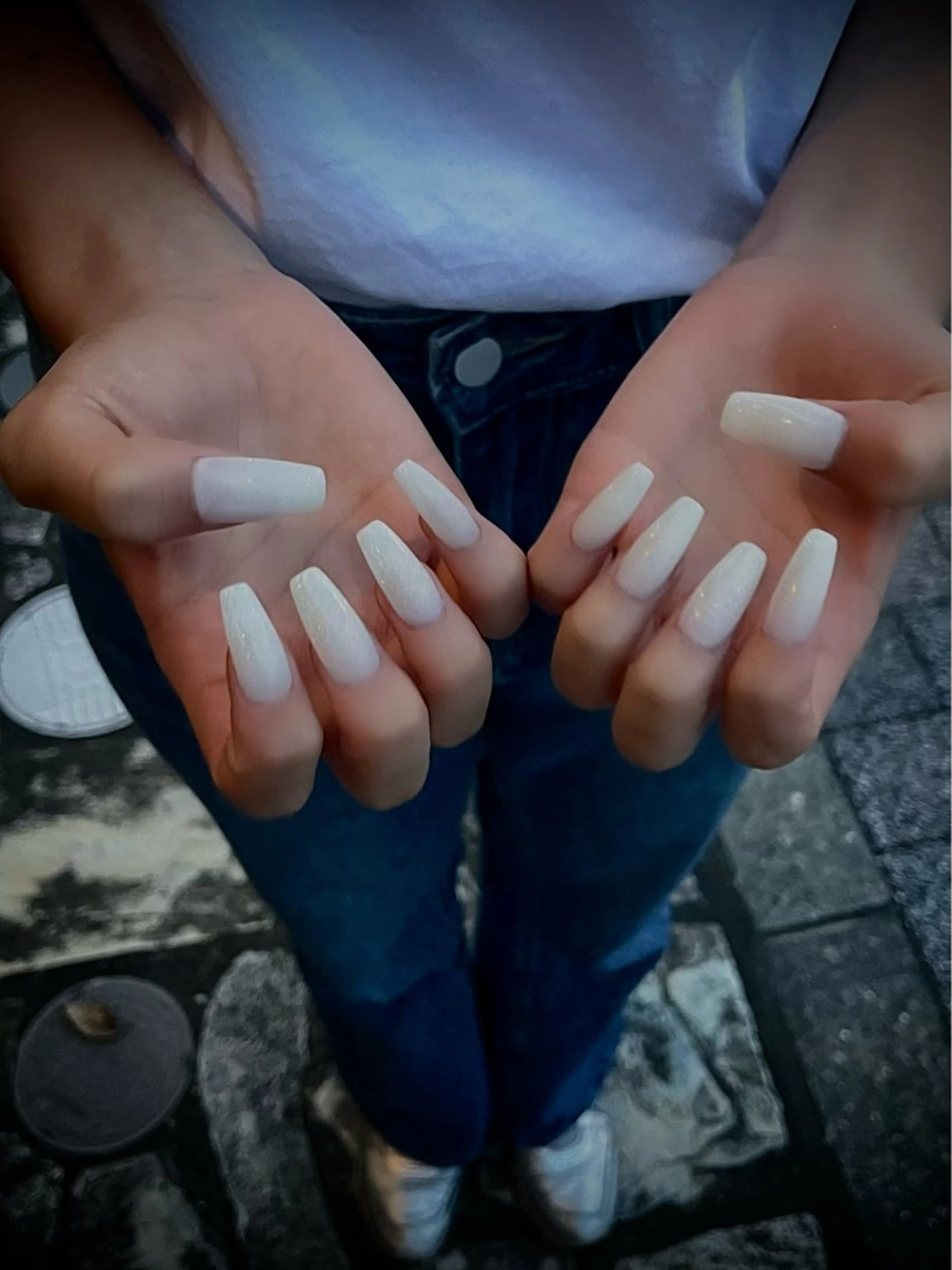 ネイル フットネイル キラキラネイル マグネットネイル ワンカラーネイル スカルプネイル nine.🦋 YUKOのネイルデザイン