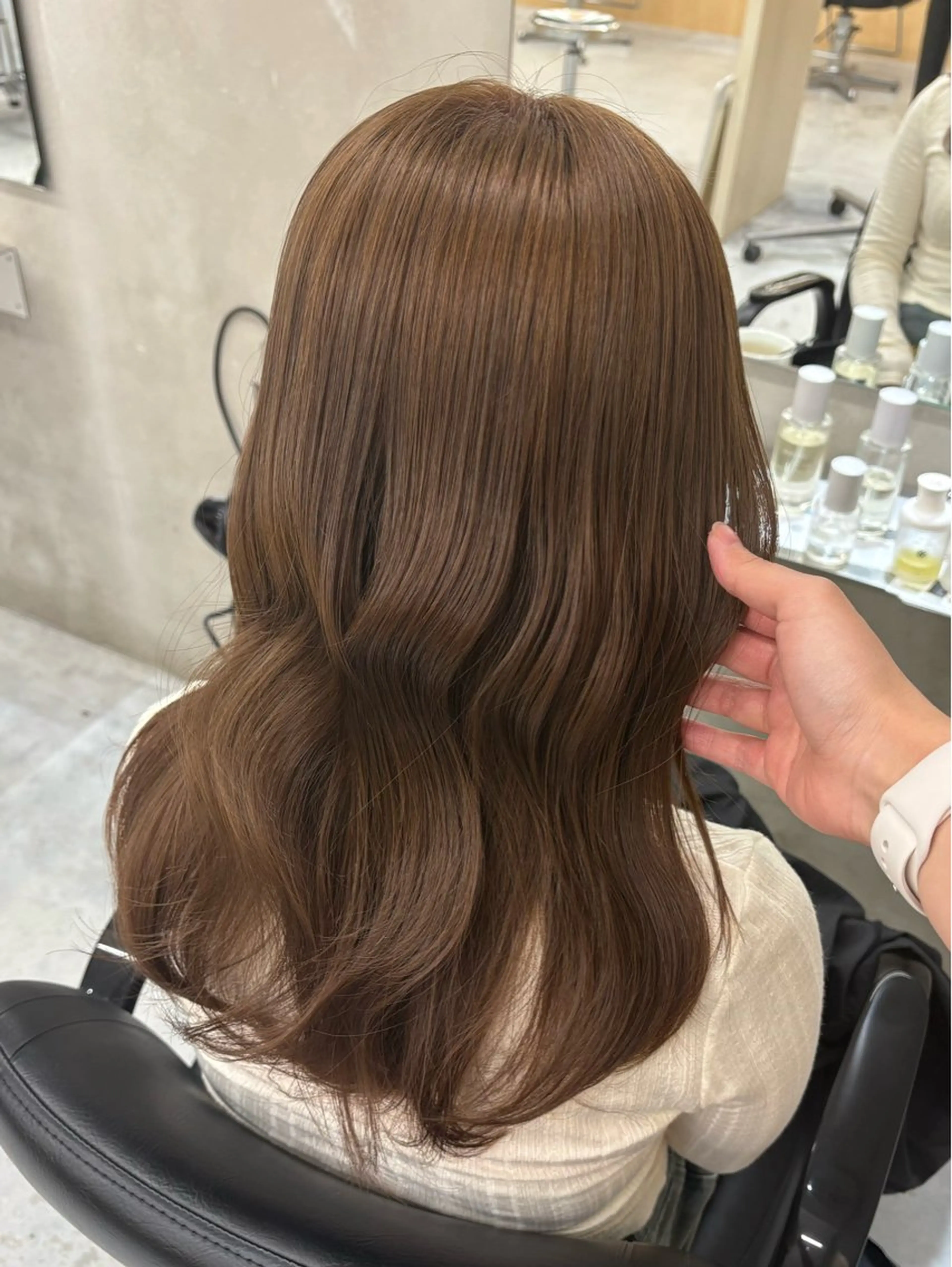 ロング カット ヘアカラー 韓国レイヤー/暖色 カラー/KOTONEのヘアスタイル