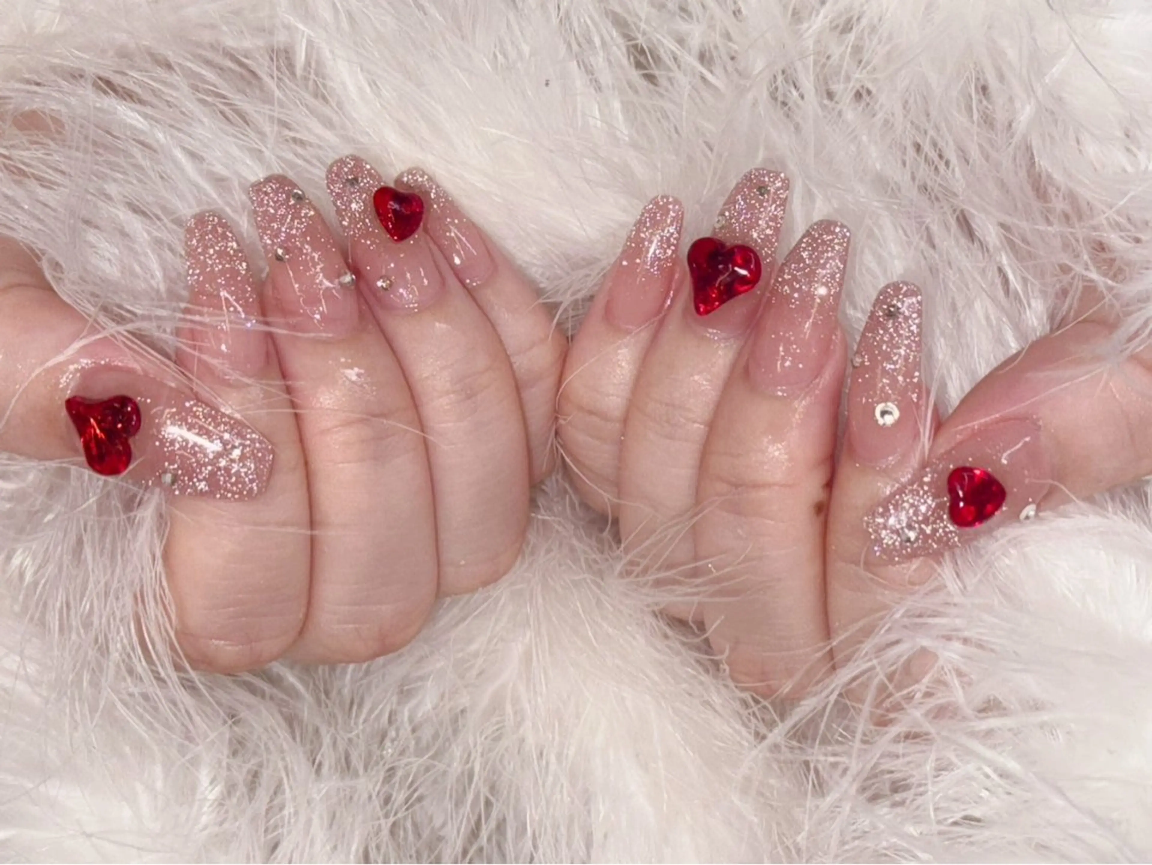 ネイル アートネイル フラッシュネイル フラワーネイル ジェルネイル ガーリー ハンドネイル Puti nailのネイルデザイン