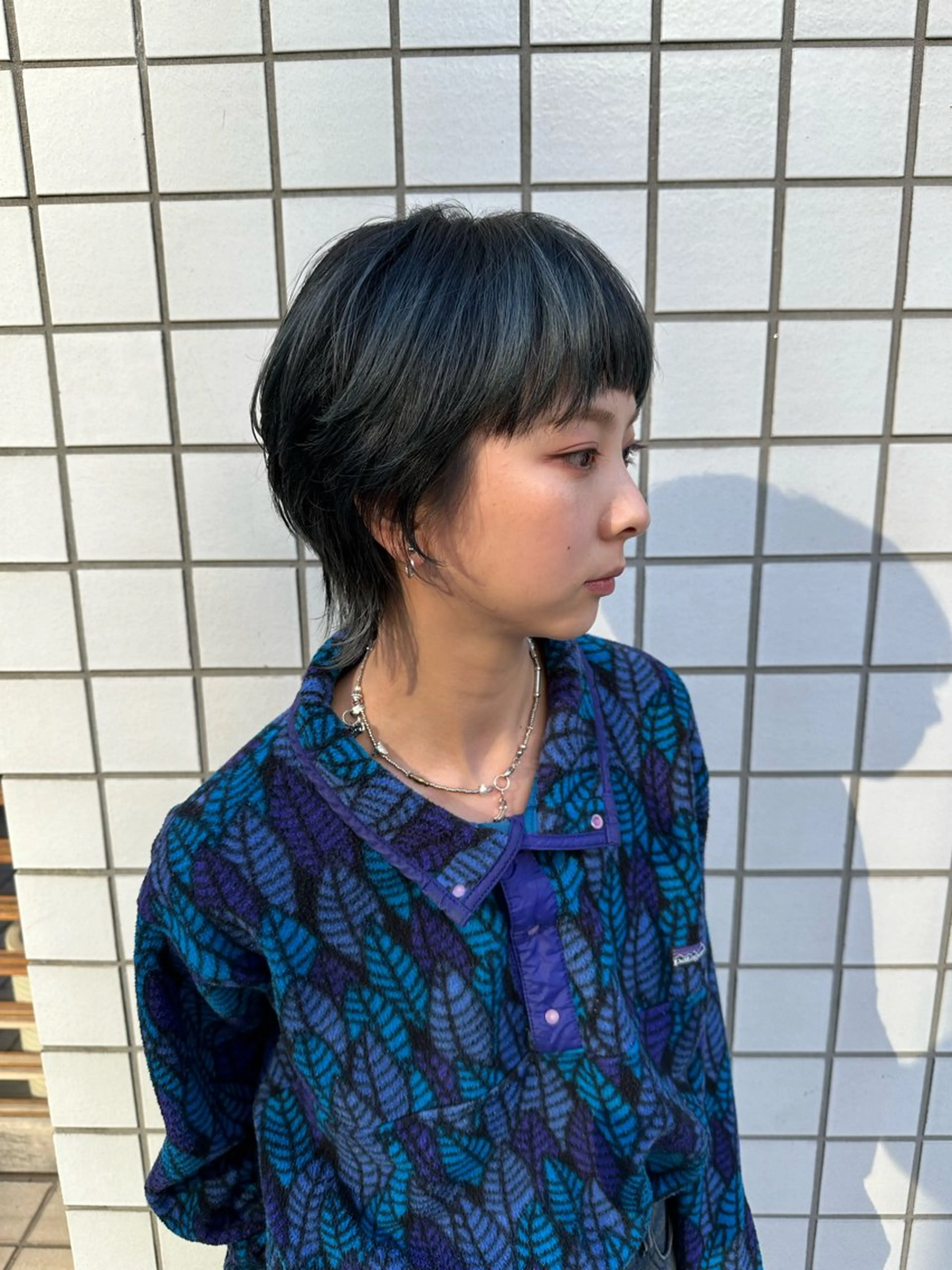 ミディアム カラー カット ヘアカラー トリートメント 似合わせカット /パーマ岡本淳平のヘアスタイル