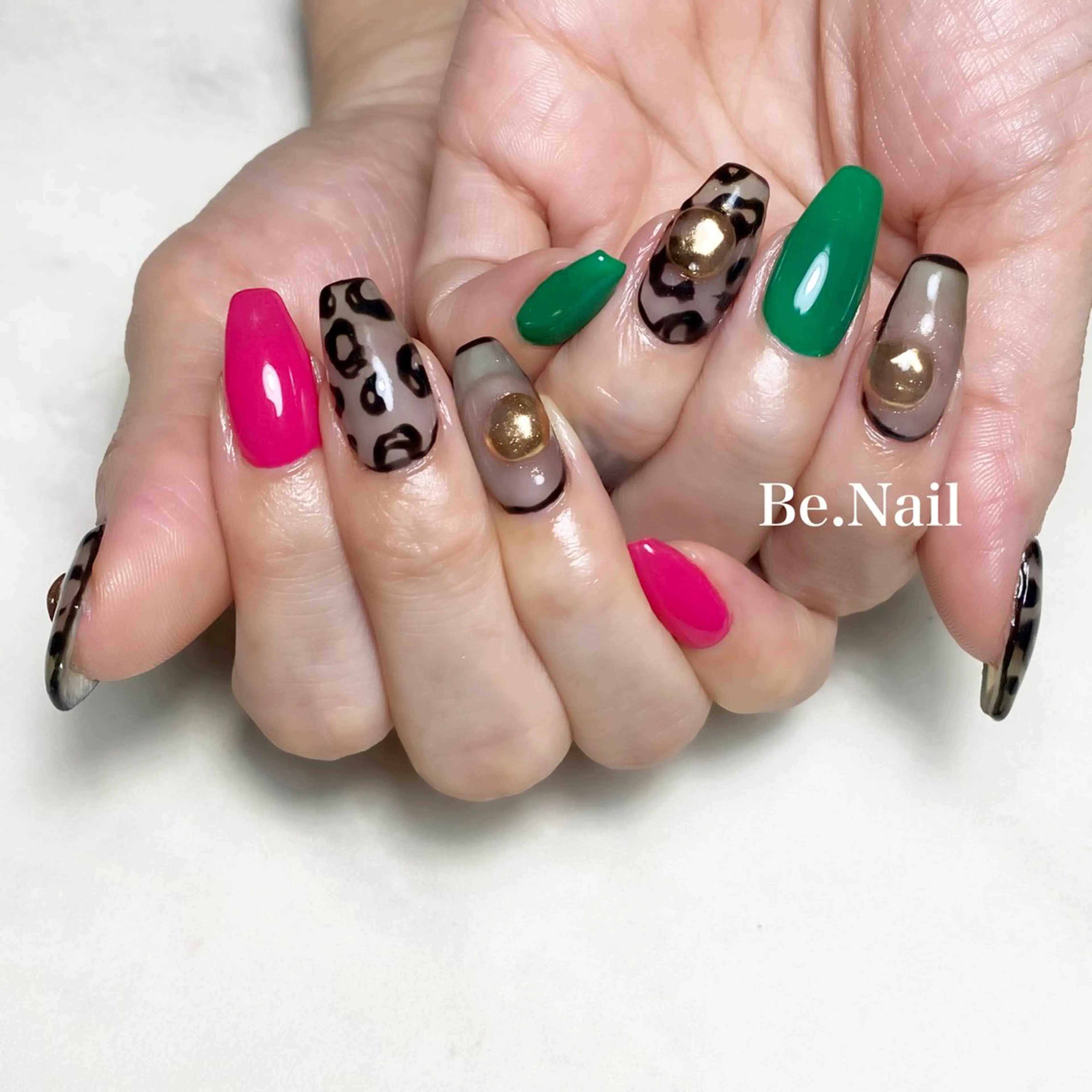 ネイル アニマル柄 アートネイル ジェルネイル 夏ネイル Be. Nailのネイルデザイン