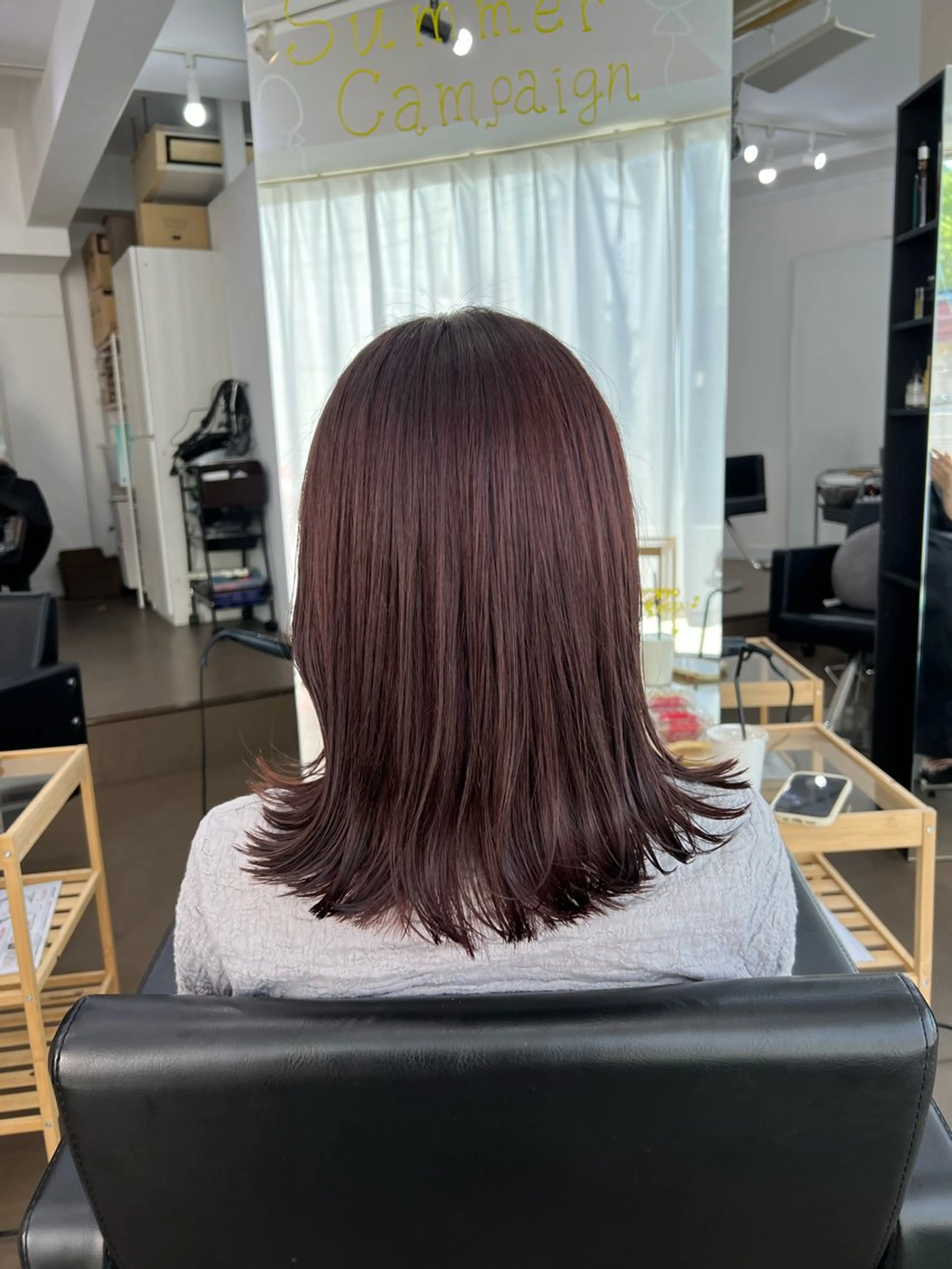 ミディアム カラー ブリーチ ケアブリーチ ダブルカラー イルミナカラー インナーカラー 神戸ボブ✂️ ioe三宮/田 伸佳のヘアスタイル