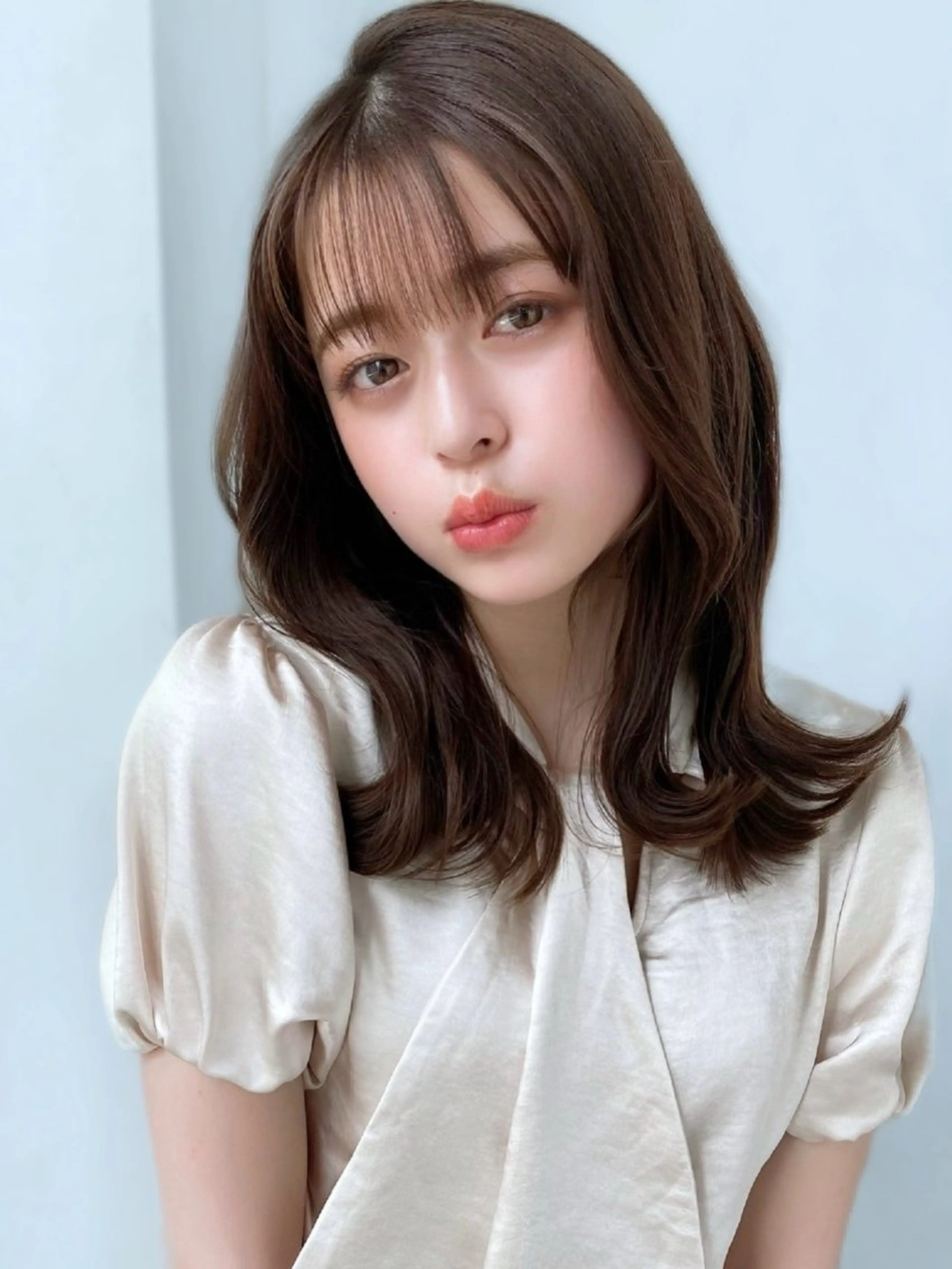 ミディアム ショートボブ ボブ くびれヘア 顔まわりレイヤー 顔周りカット カット ヘアカラー トリートメント AINANLY 明治神宮前店所属・似合わせレイヤー モテカラー🤍三科のヘアスタイル