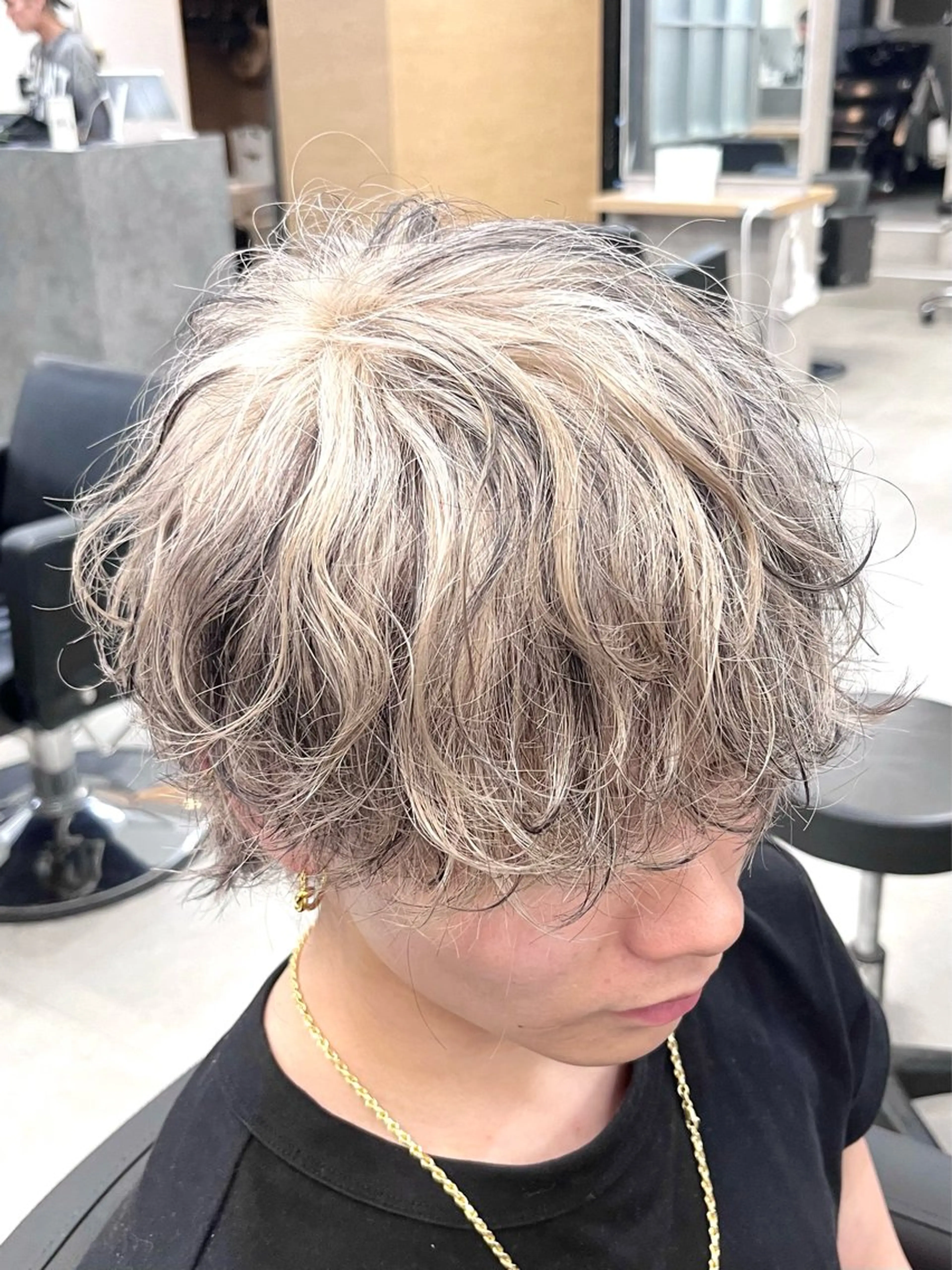 ショート ショートヘア 縮毛矯正 カット ヘアカラー AI TOKYO men's 渋谷所属・カマタ ハルキのヘアスタイル