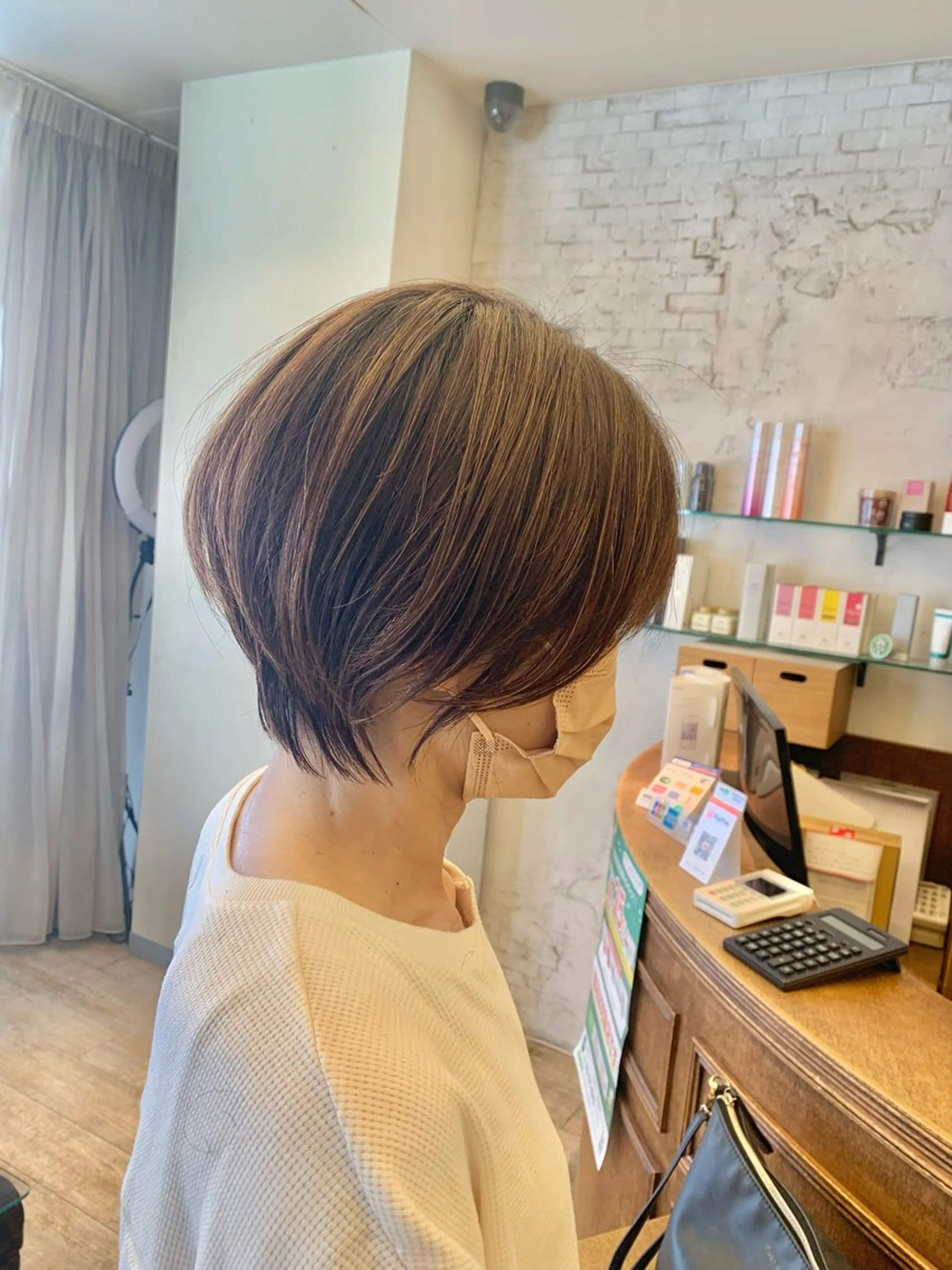 ショート ショートボブ ボブ ハイライト 髪質改善 レイヤーカット カット ひばりヶ丘美容室 ✂︎藤原珠輝✂︎のヘアスタイル
