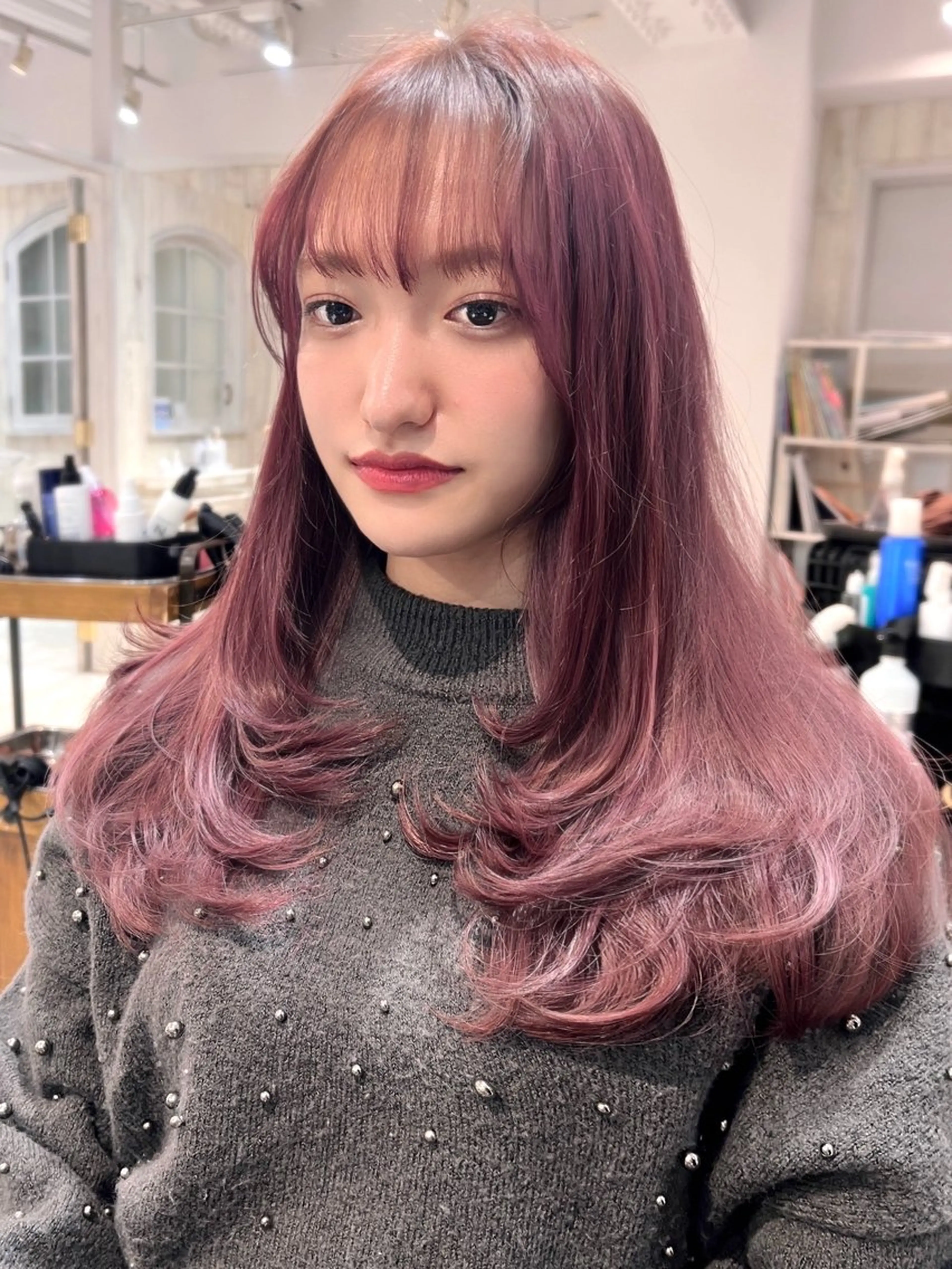 ロング ヘアカラー レイヤーカット ✨️進藤ひかりのヘアスタイル