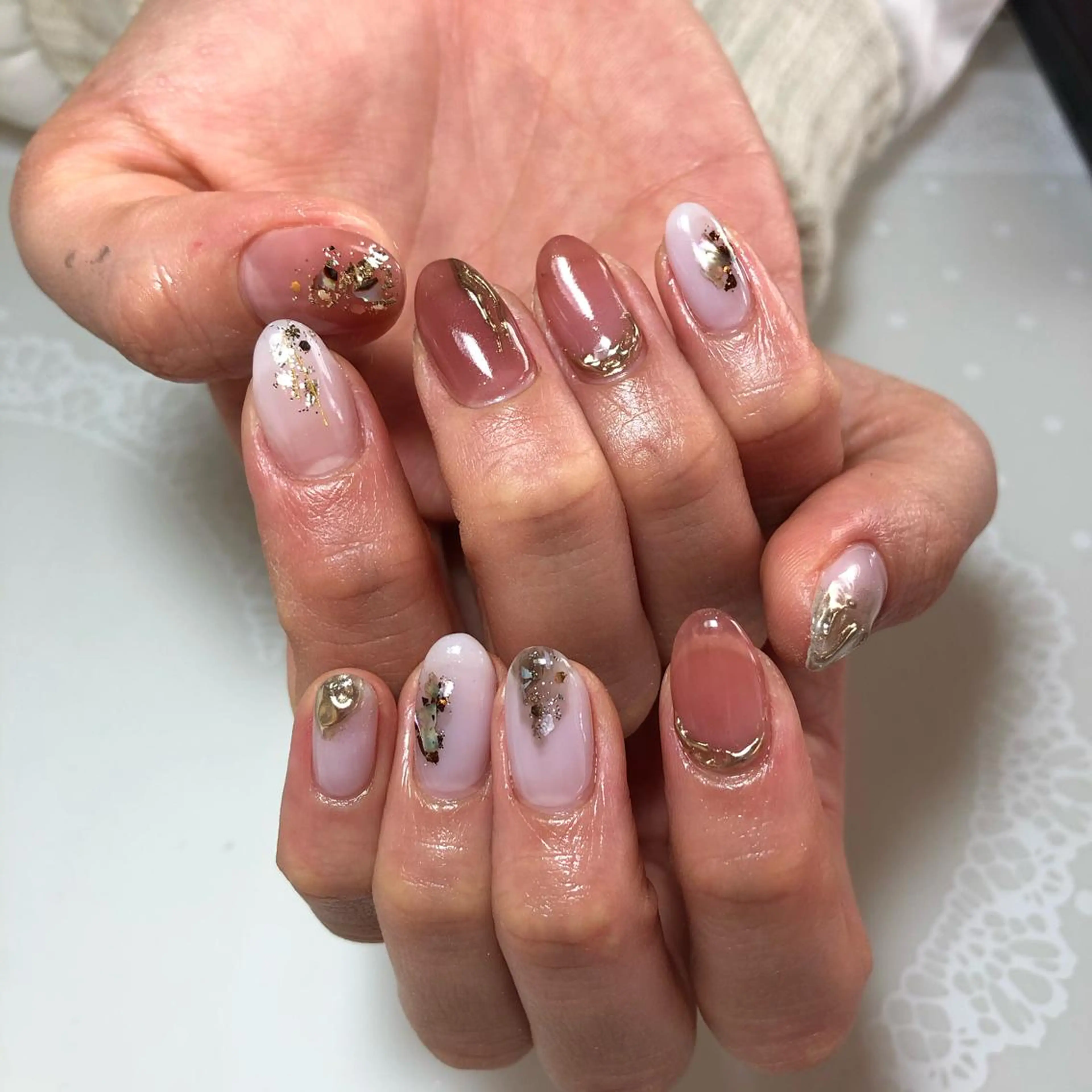 ネイル ニュアンスネイル g-up nail所属・米田 律子のネイルデザイン