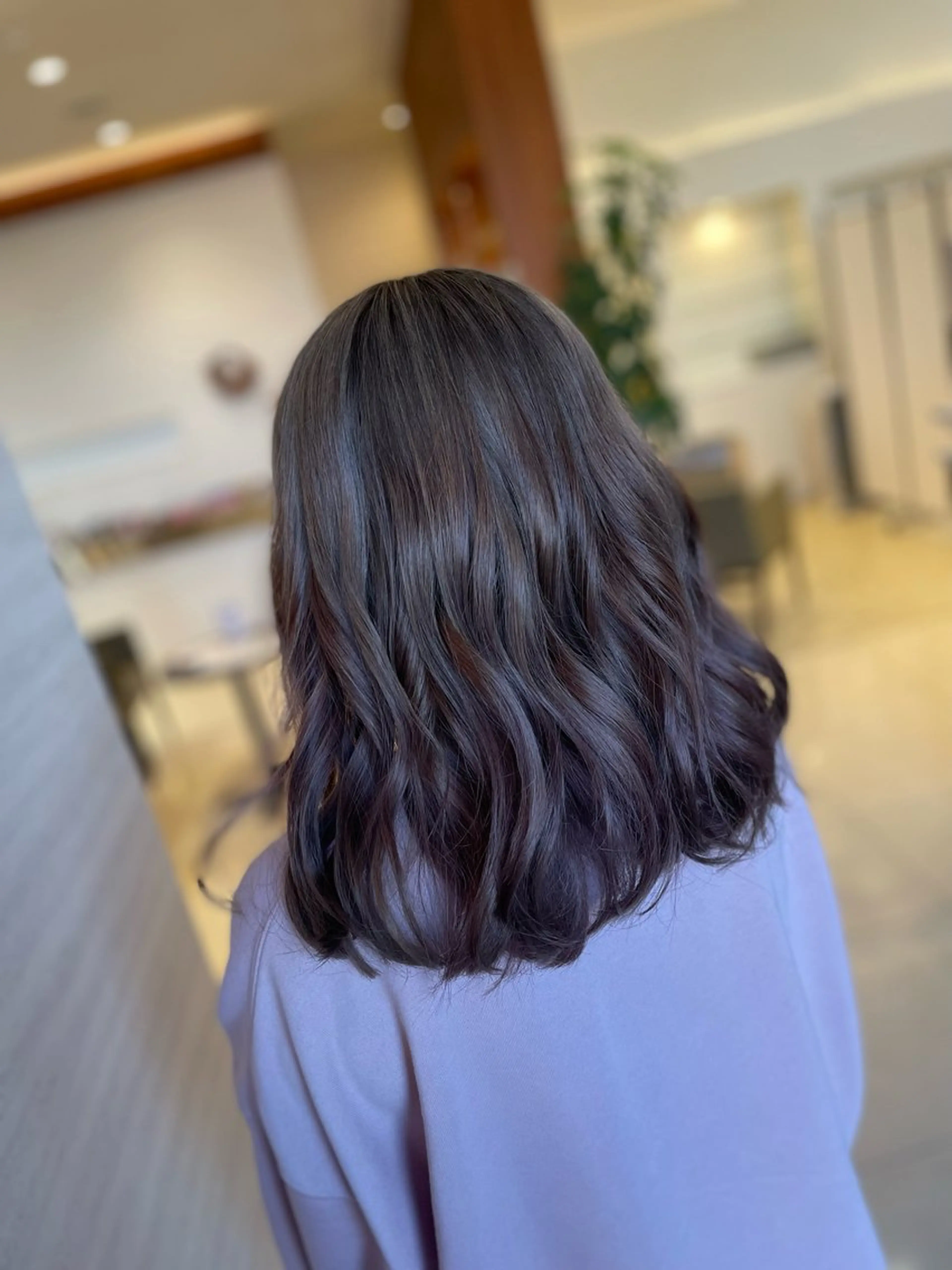 ミディアム ヘアカラー 仙石 愛のヘアスタイル