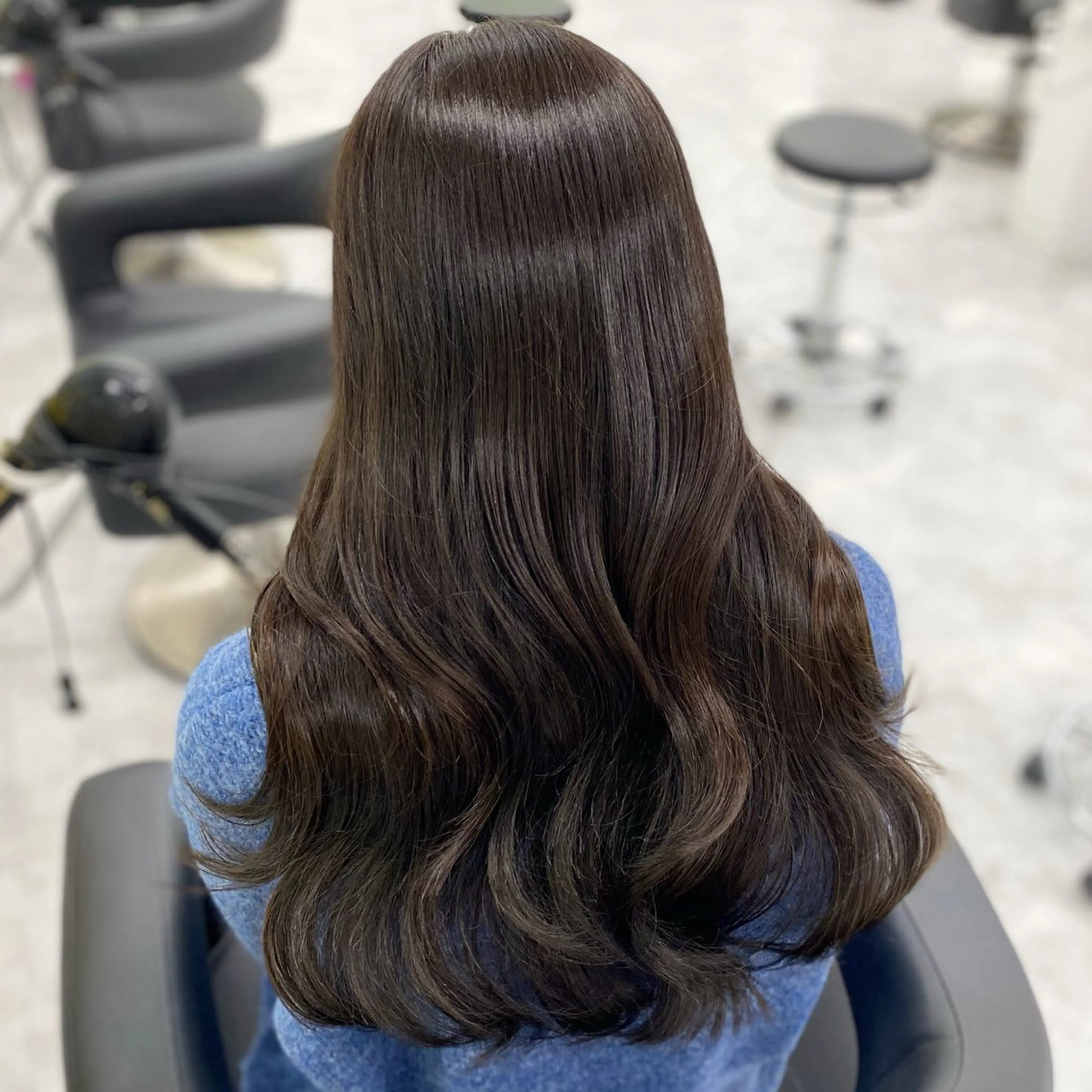 セミロング カラー パーマ ヘアアレンジ メンズ キッズ グレージュ オリーブグレージュ オリーブグレー ヘアカラー Lumo所属・💖横浜ブリーチなし 💖MIHOのヘアスタイル
