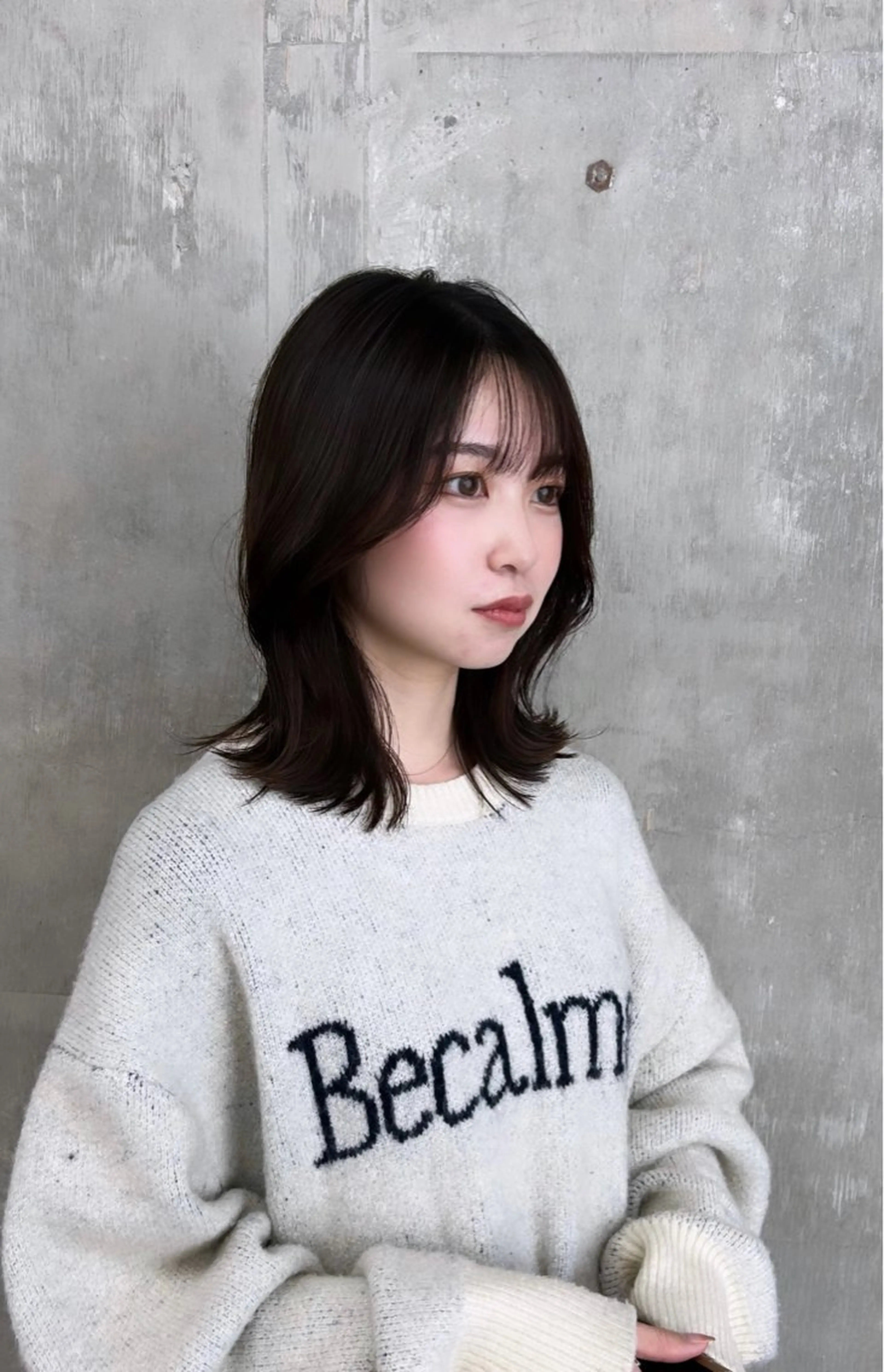 ミディアム ミディアムレイヤー レイヤーカット カット ヘアカラー 日韓レイヤー🇰🇷 艶カラー/ナカネのヘアスタイル