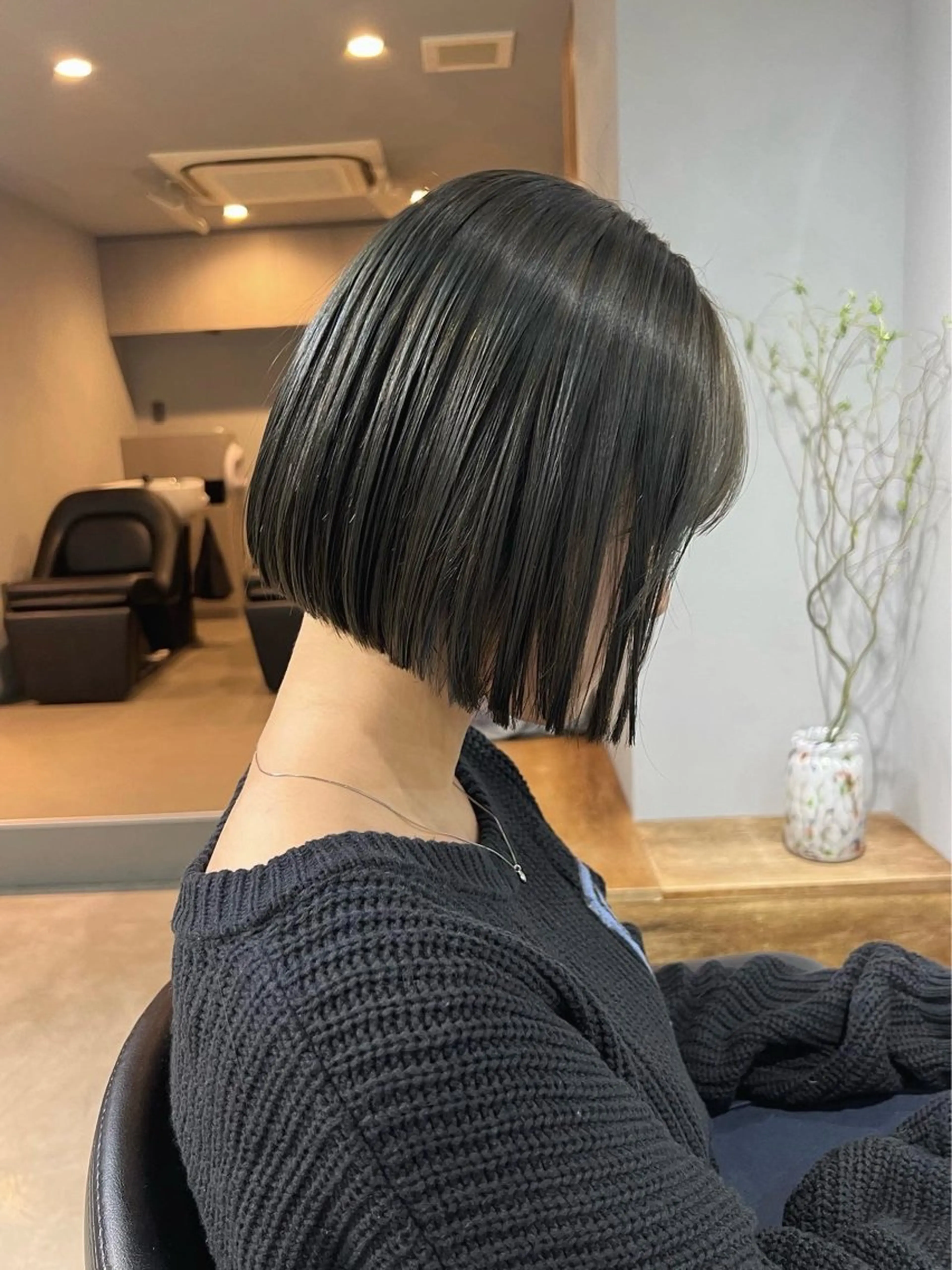 ミディアム カラー カット ヘアカラー 【arc】akane オリーブ/ベージュのヘアスタイル