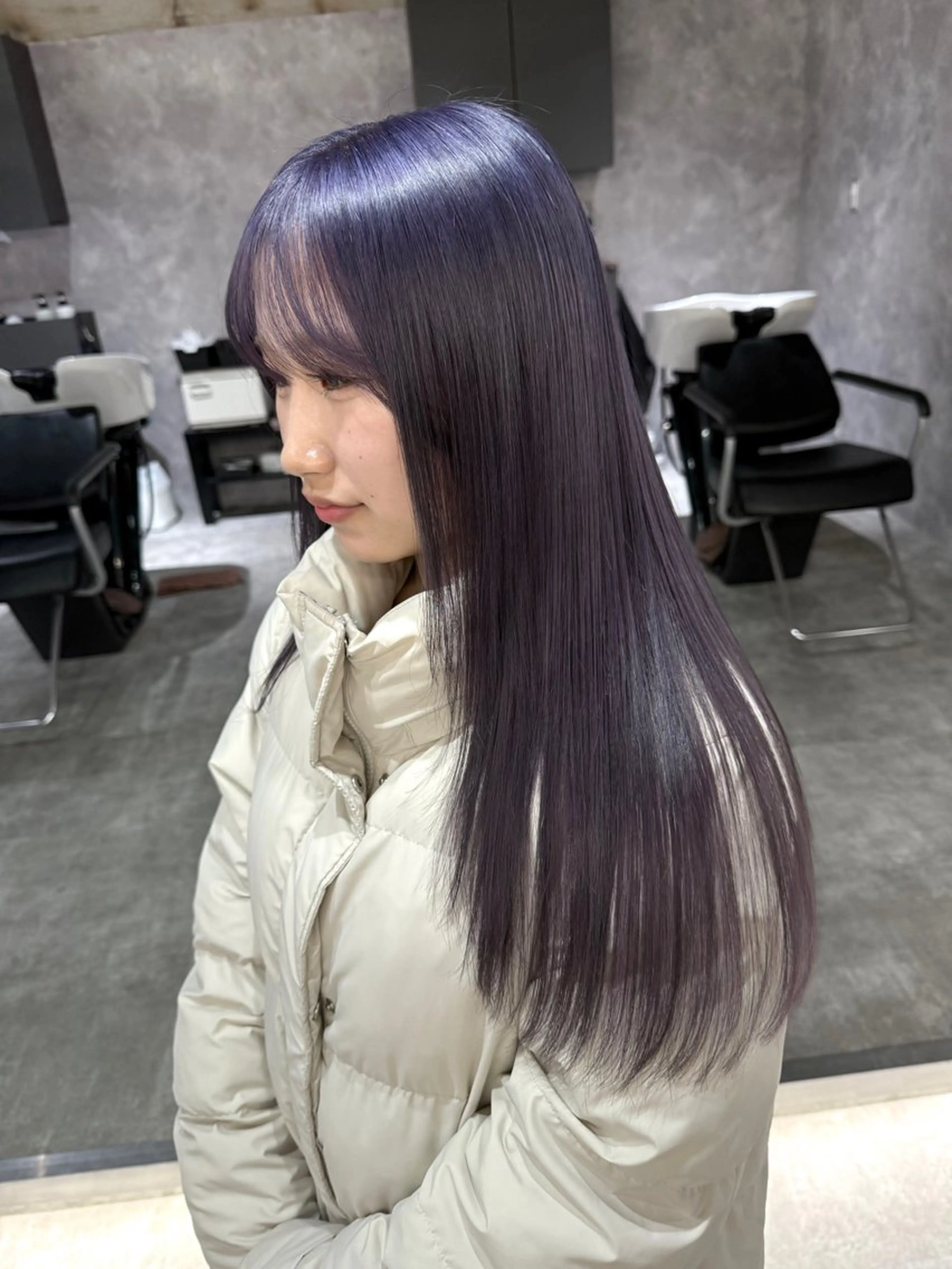ロング カラー 平山 采弥のヘアスタイル