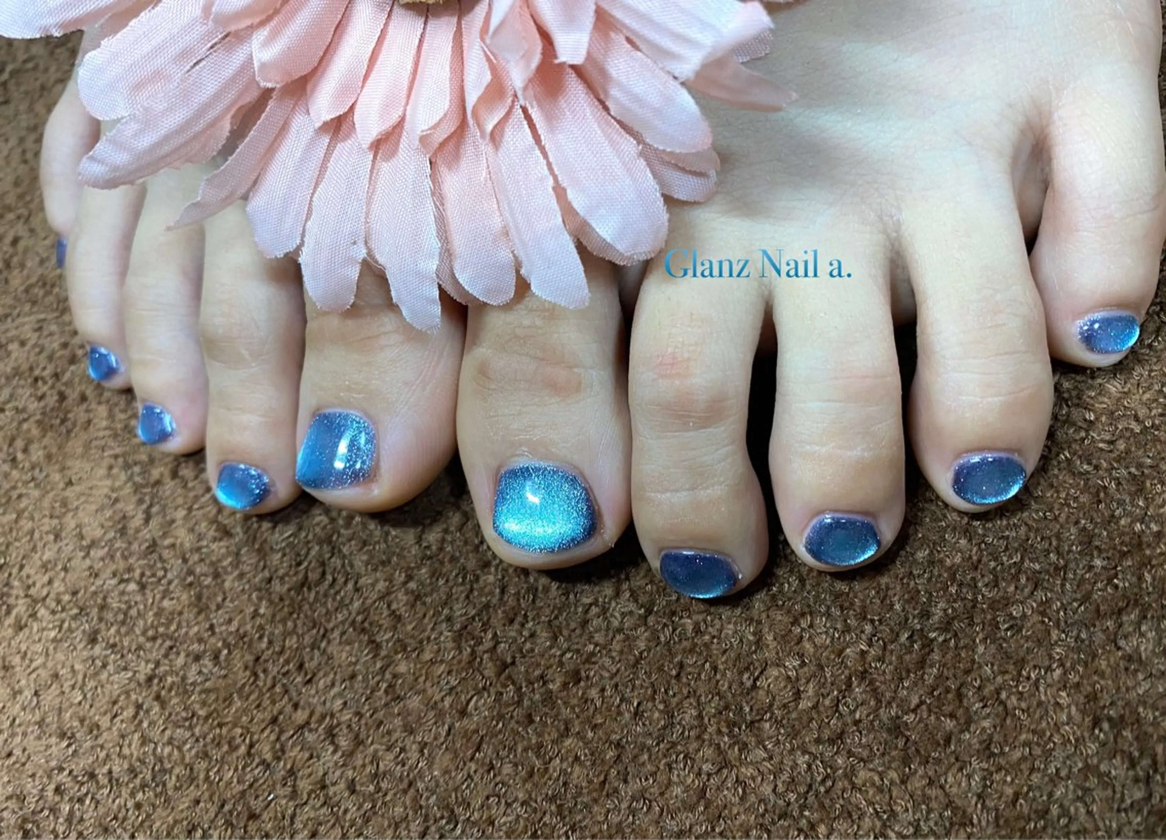 ネイル マグネットネイル フットネイル Glanz  Nail aのネイルデザイン