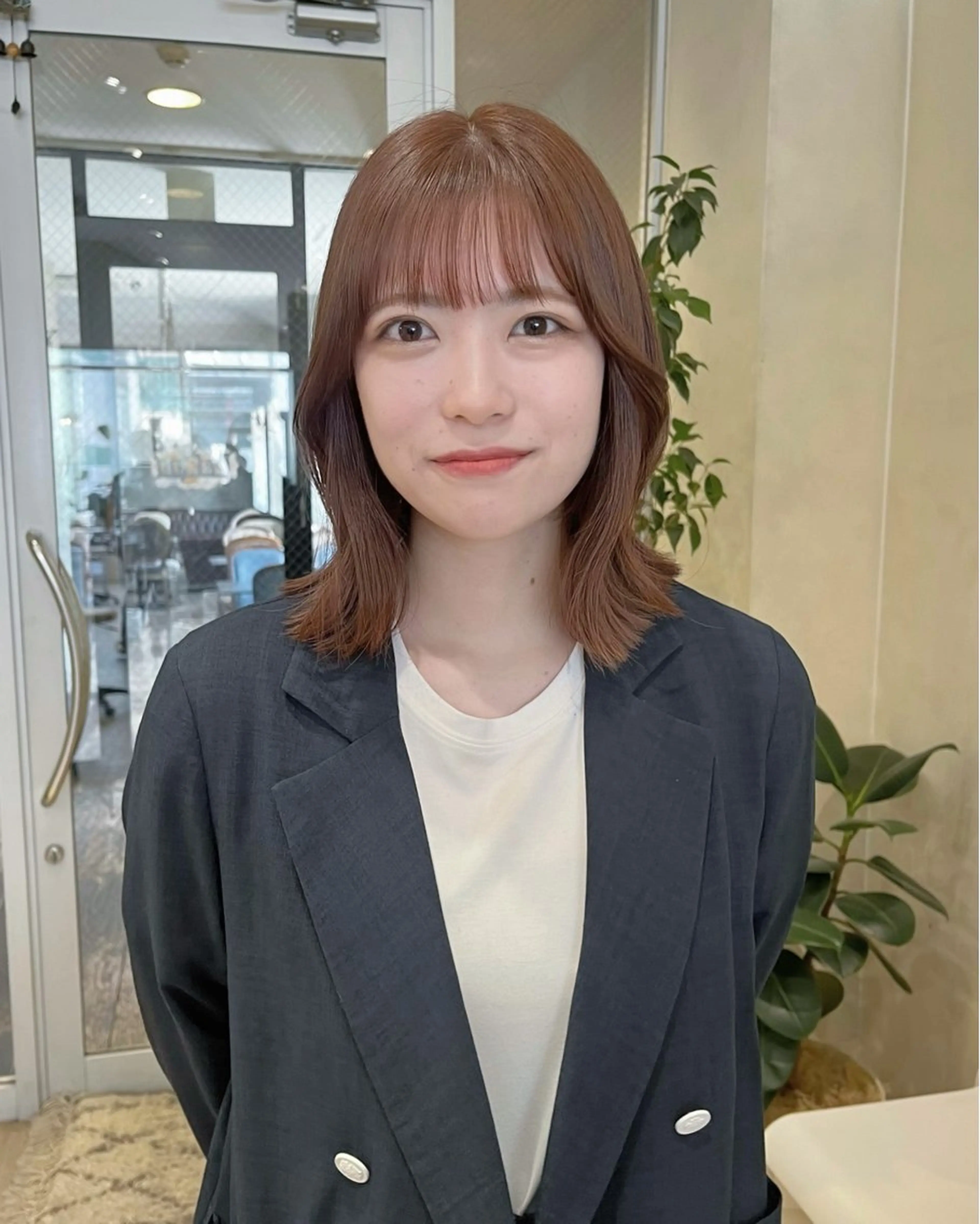 ミディアム カラー カット ヘアカラー トリートメント nakahara madokaのヘアスタイル