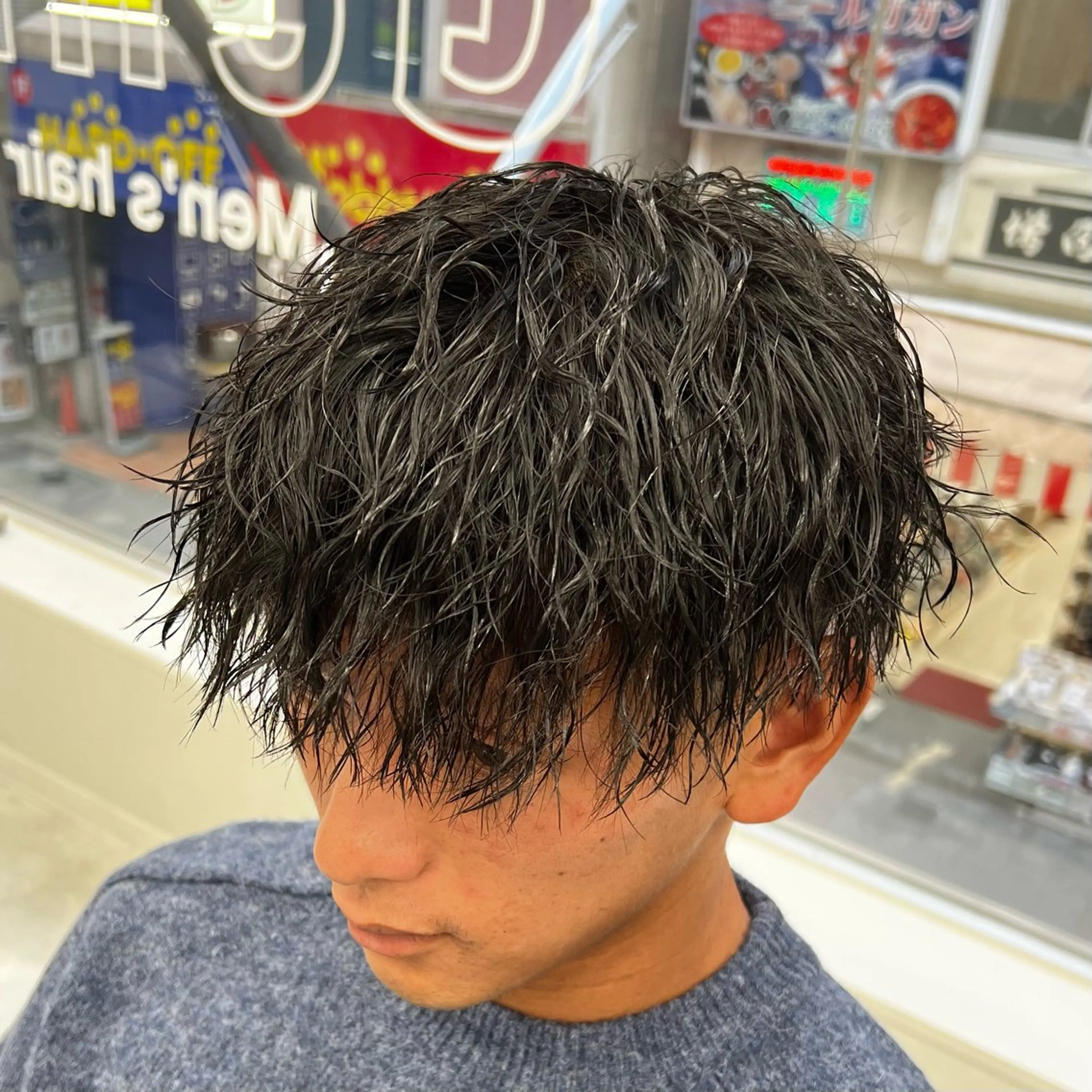 ショート パーマ メンズ カット パーマ メンズカット/波巻き TAKUMAのヘアスタイル