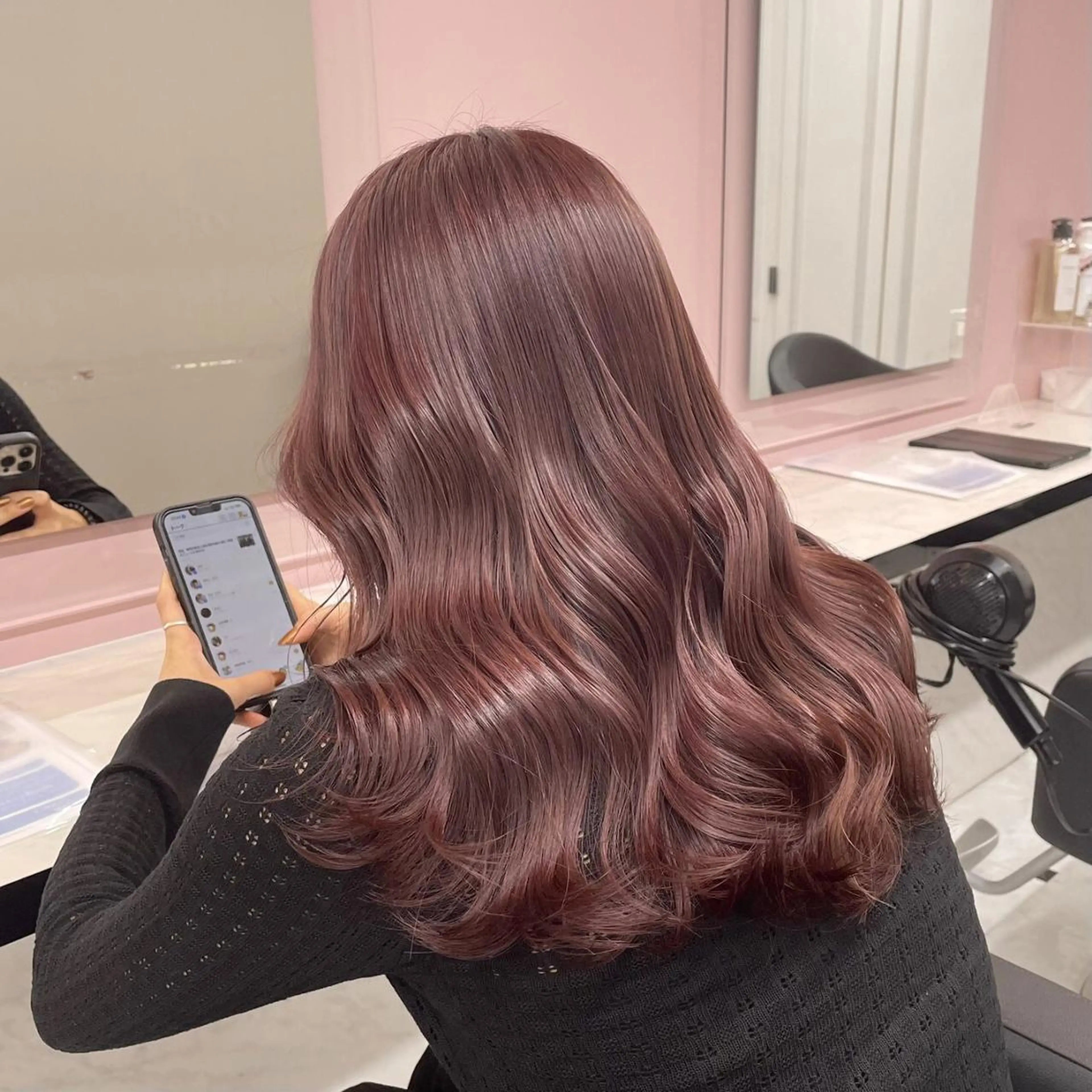ロング カラー ガーリー♡女の子っぽ ヘア♡ピンクカラー♡のヘアスタイル