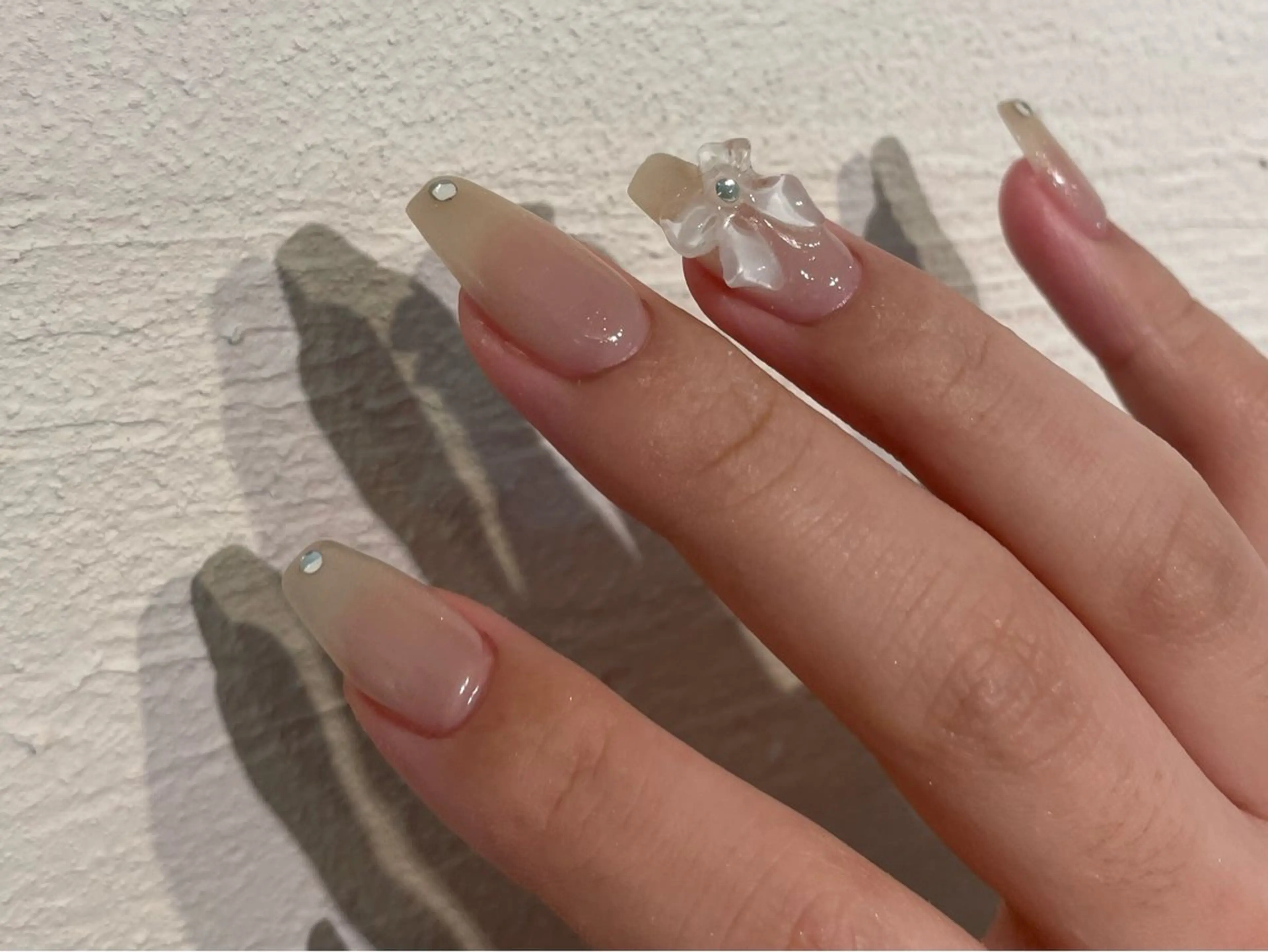 ♡ハートパーツ¥110♡ #aespa#韓国ネイル#キラキラネイル
