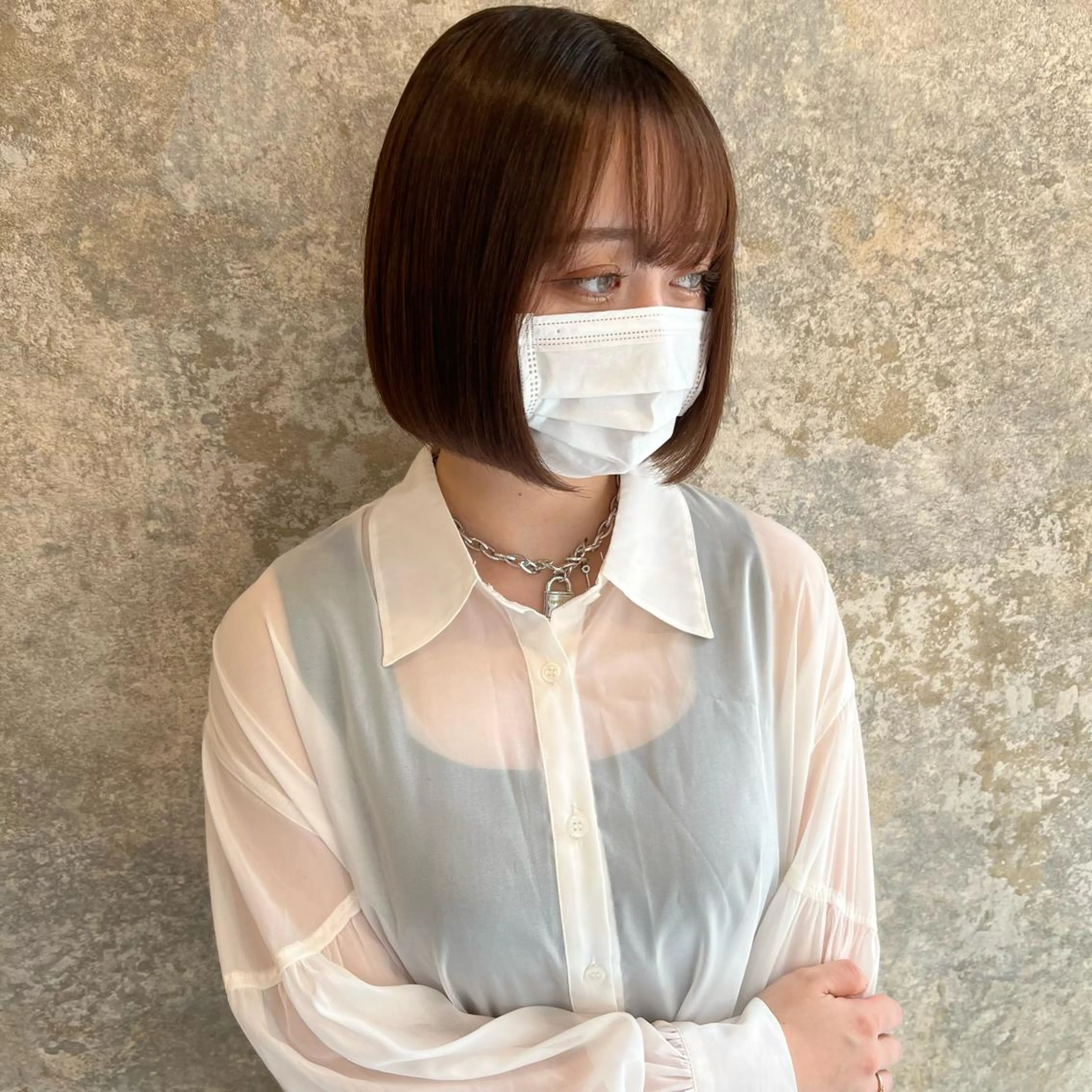 ミディアム カット ヘアカラー トリートメント マテリアル 中央駅店のヘアスタイル