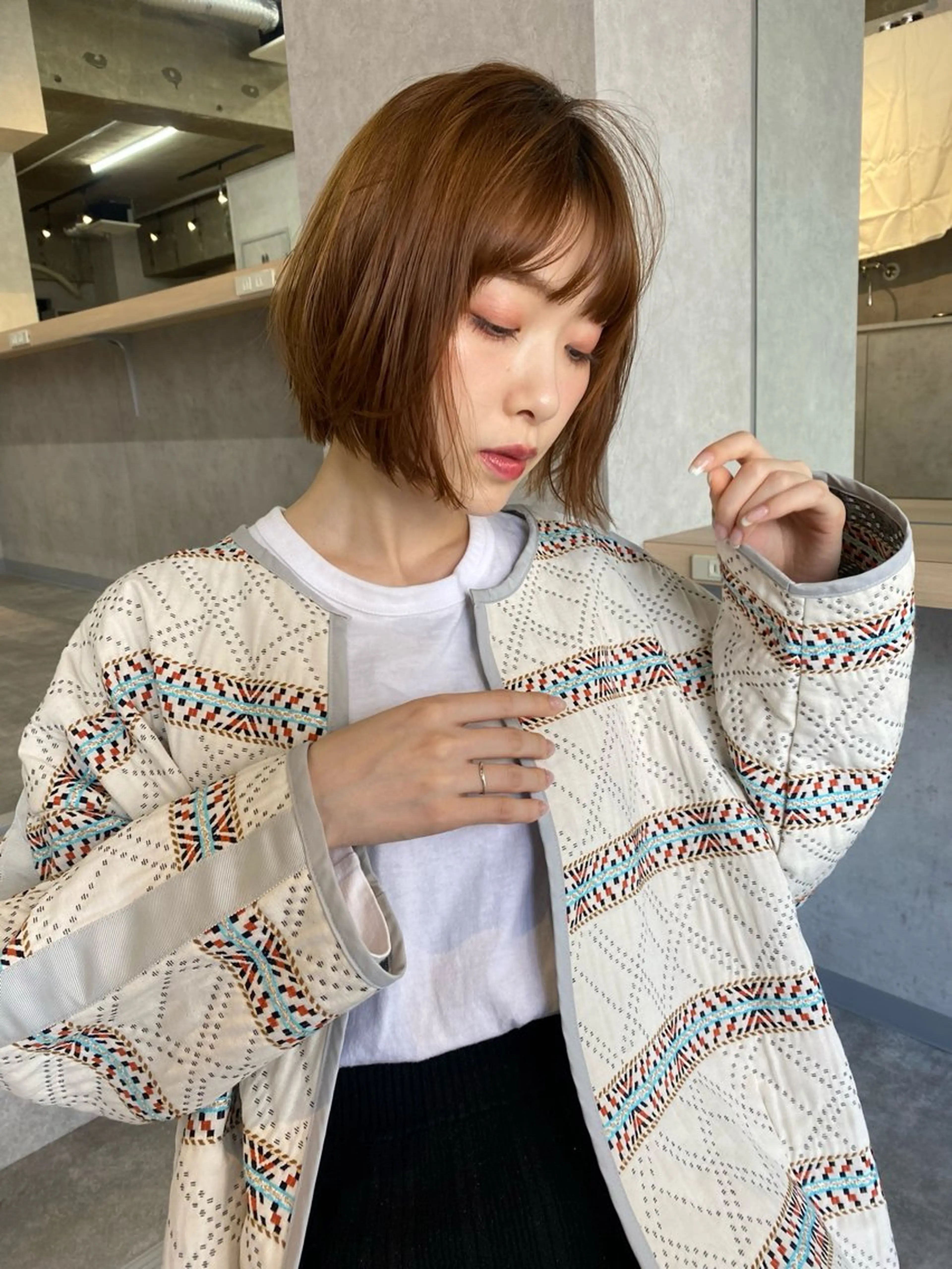 ショート カラー カット ヘアカラー トリートメント Umu所属・✳︎透明感カラー✳︎ ボブ✳︎nanaのヘアスタイル