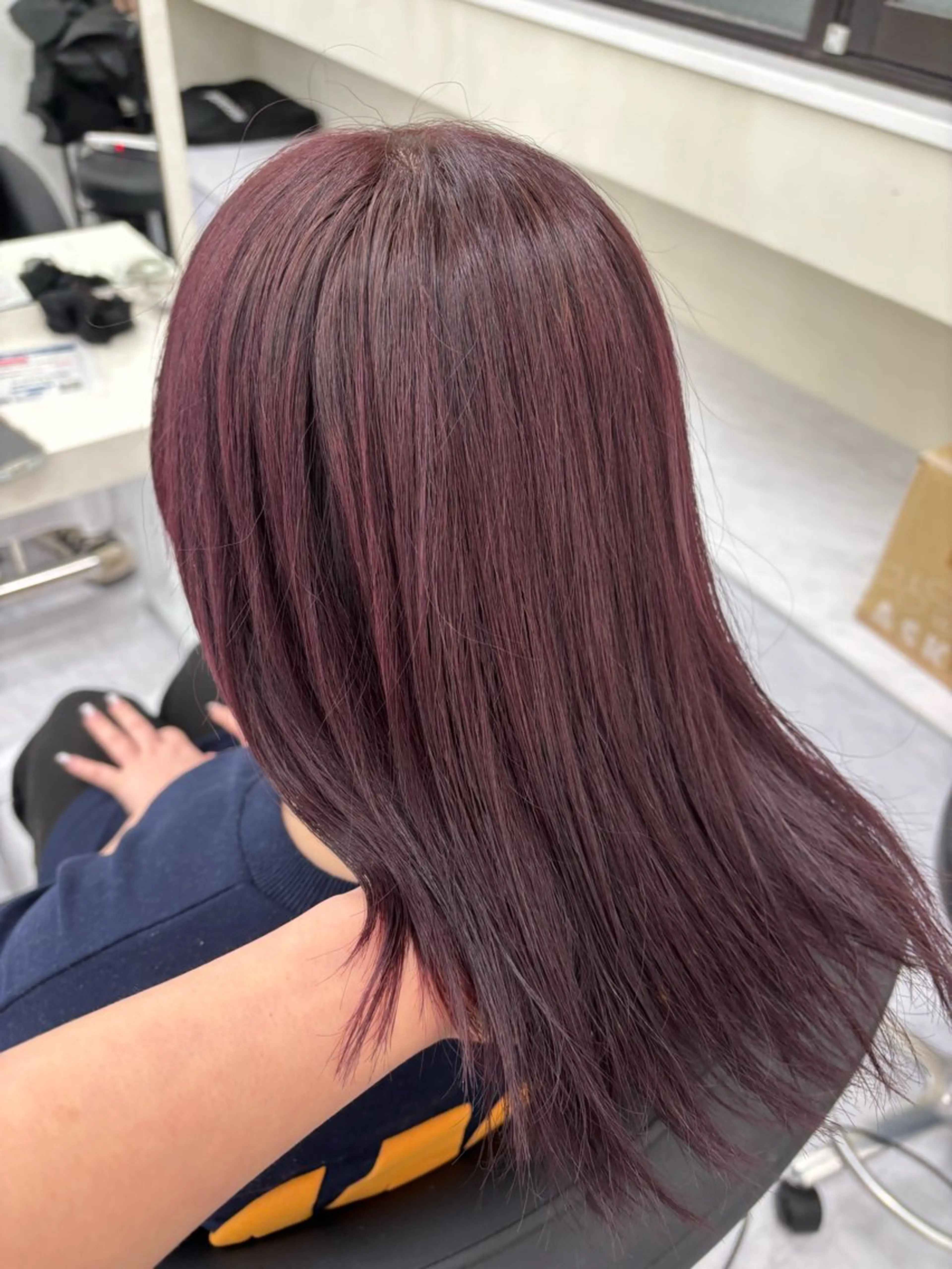 ミディアム カラー ブリーチ 透明感カラー ラベンダーカラー ブリーチなしカラー ピンクカラー ヘアカラー AI TOKYO Ayanoのヘアスタイル