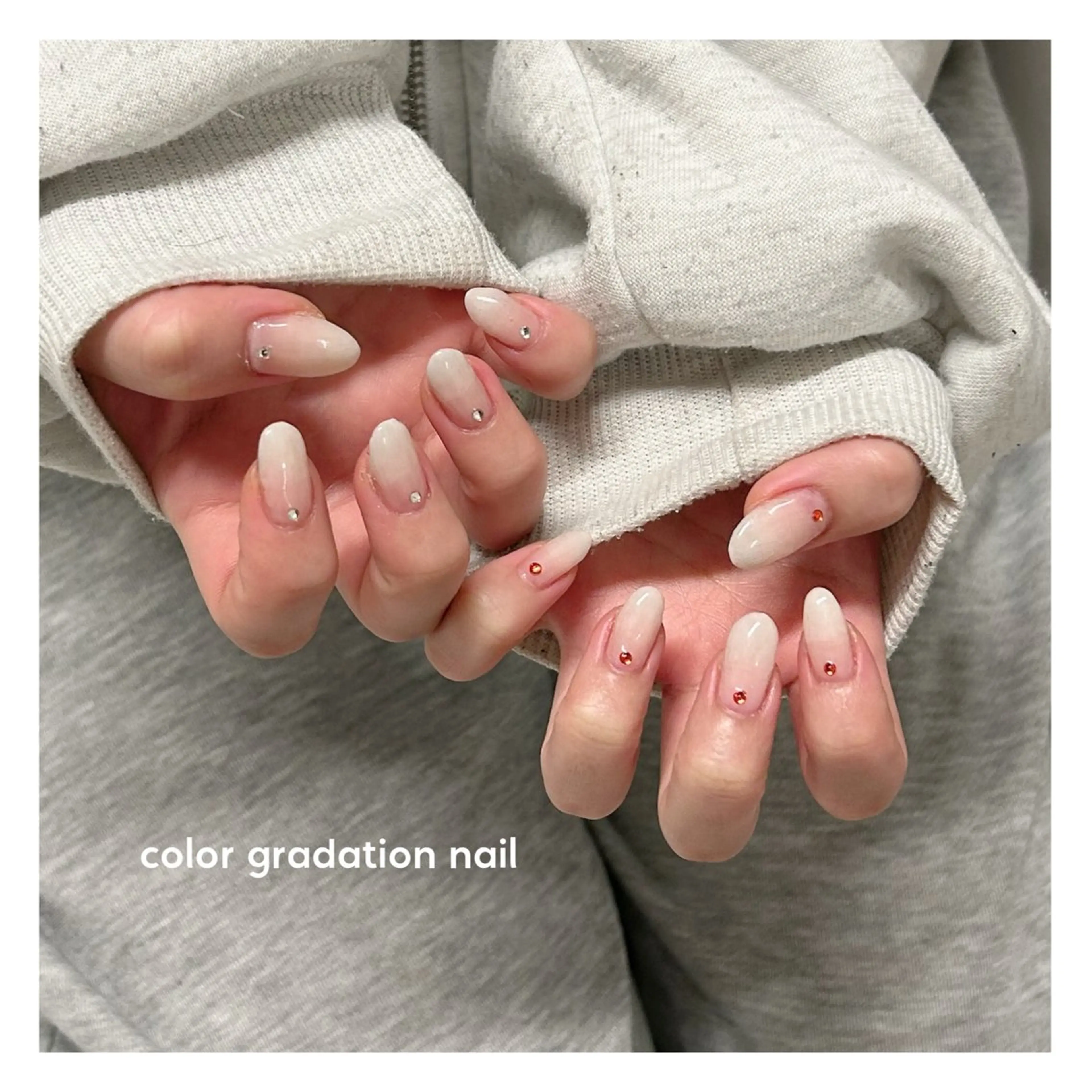 ネイル グラデーション ピンク ピンクベージュ ホワイト ハンドネイル ⭐︎ seira ⭐︎のマツエク・マツパデザイン