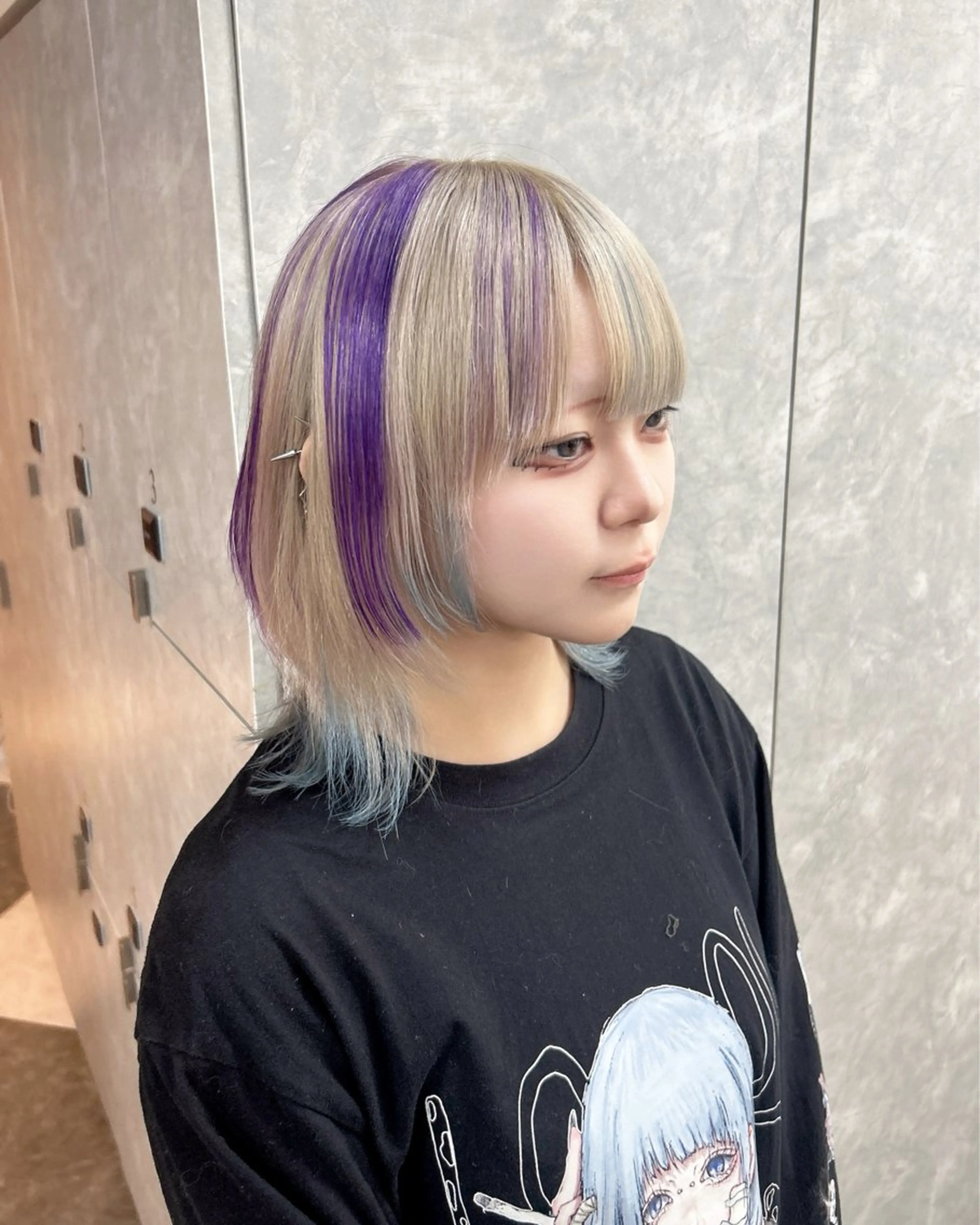セミロング ヘアカラー ガルボヘアー心斎橋所属・プルエクステ/プルシ ールエクステ/地雷系のヘアスタイル