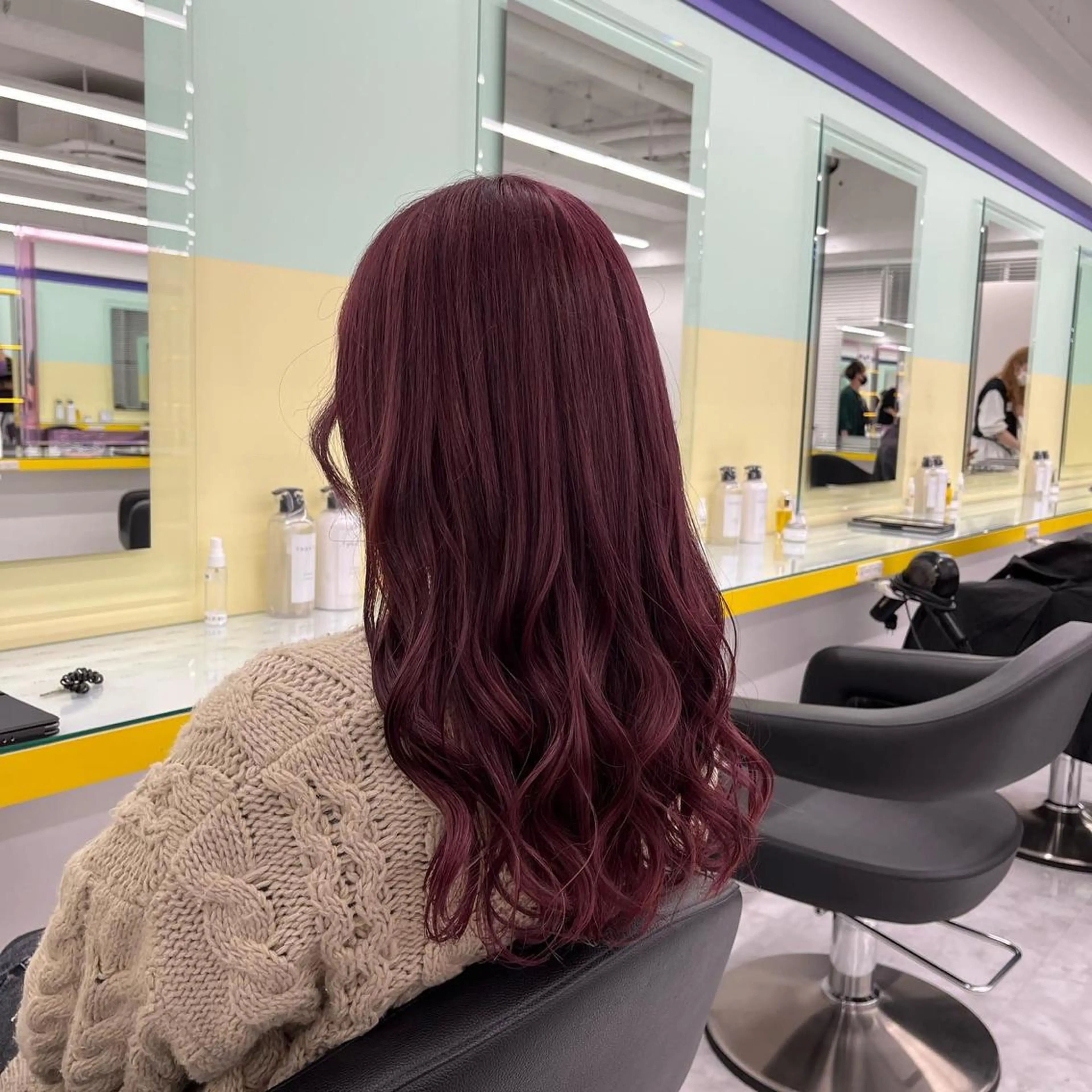 ロング ヘアカラー トリートメント ヘッドスパ ヘアセット 🌿透明感カラー‪ 縮毛矯正✨かずきのヘアスタイル