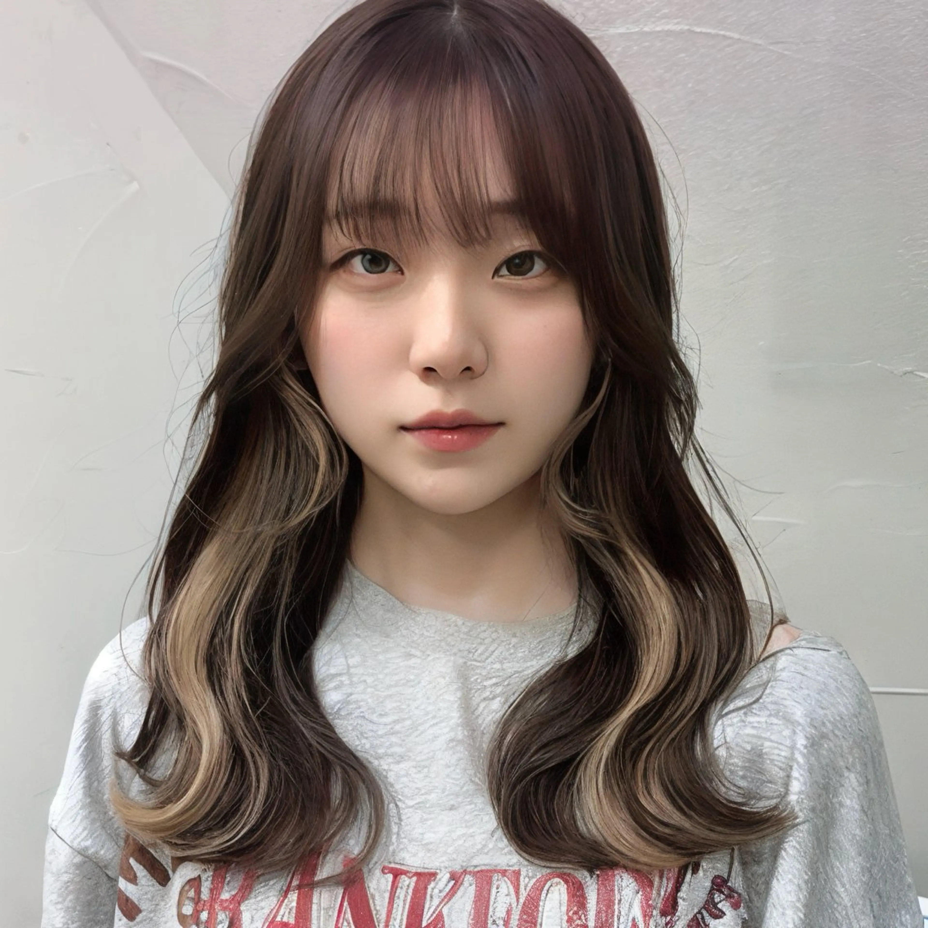 ロング カラー ベージュカラー デザインカラー インナーカラー ホワイトベージュ 韓国風ヘア カット ヘアカラー トリートメント インナーカラー/レイ ヤーカット♡/マキシのヘアスタイル