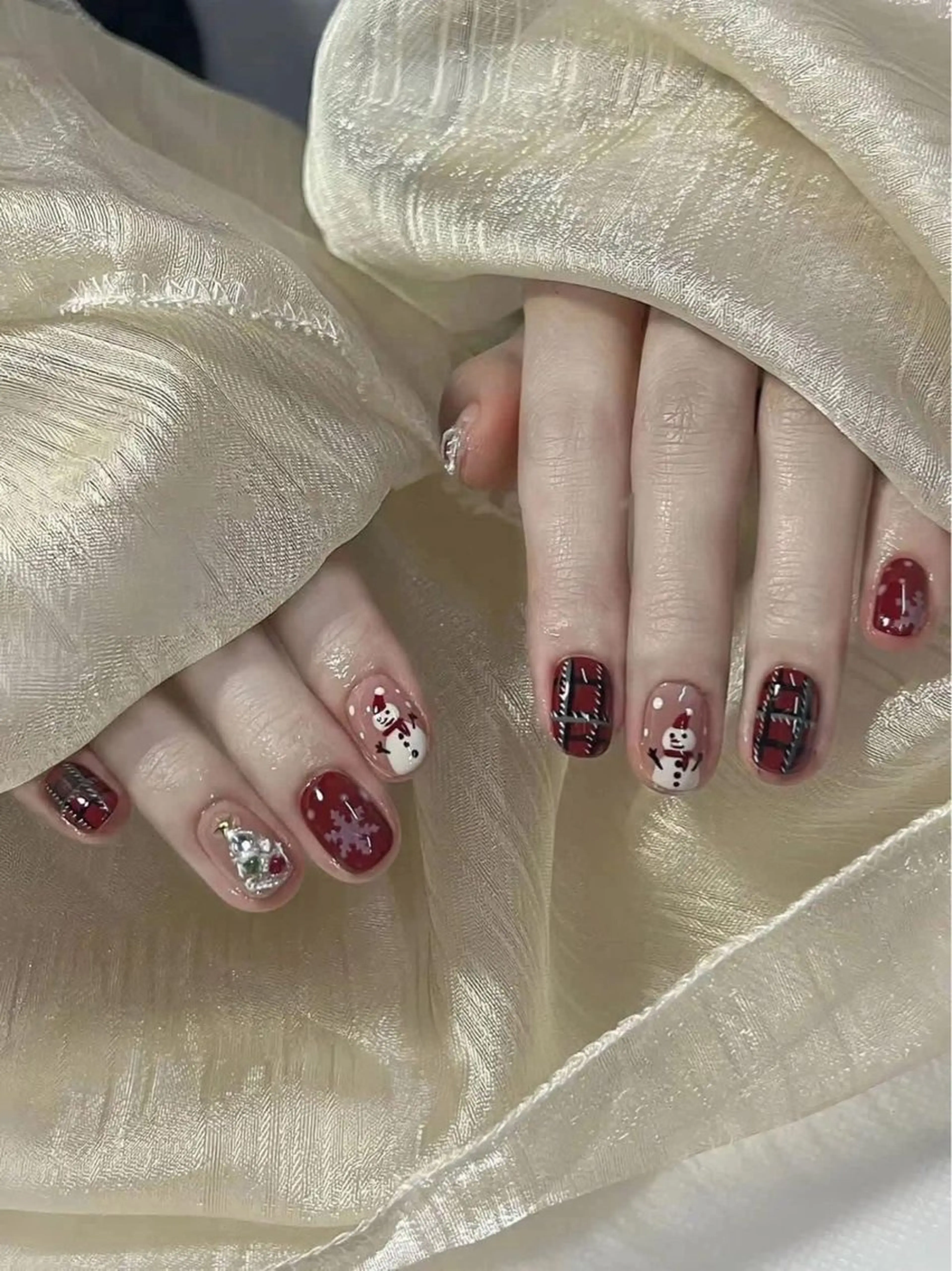 ネイル アートネイル クリスマス ハンドネイル ハンドケア は なのネイルデザイン