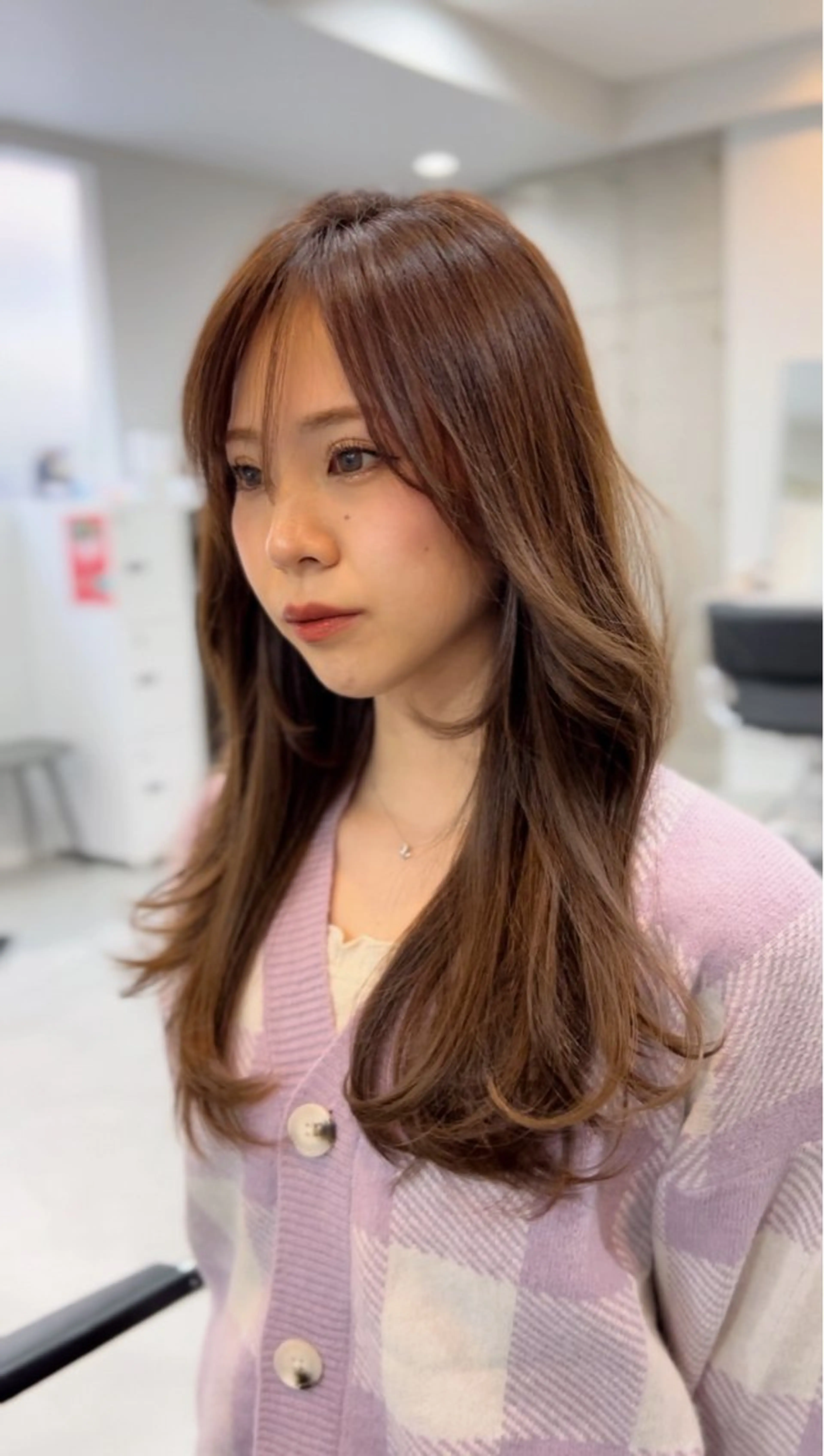 セミロング カット ヘアカラー トリートメント ✨上品可愛い 時短艶髪/後藤✨のヘアスタイル