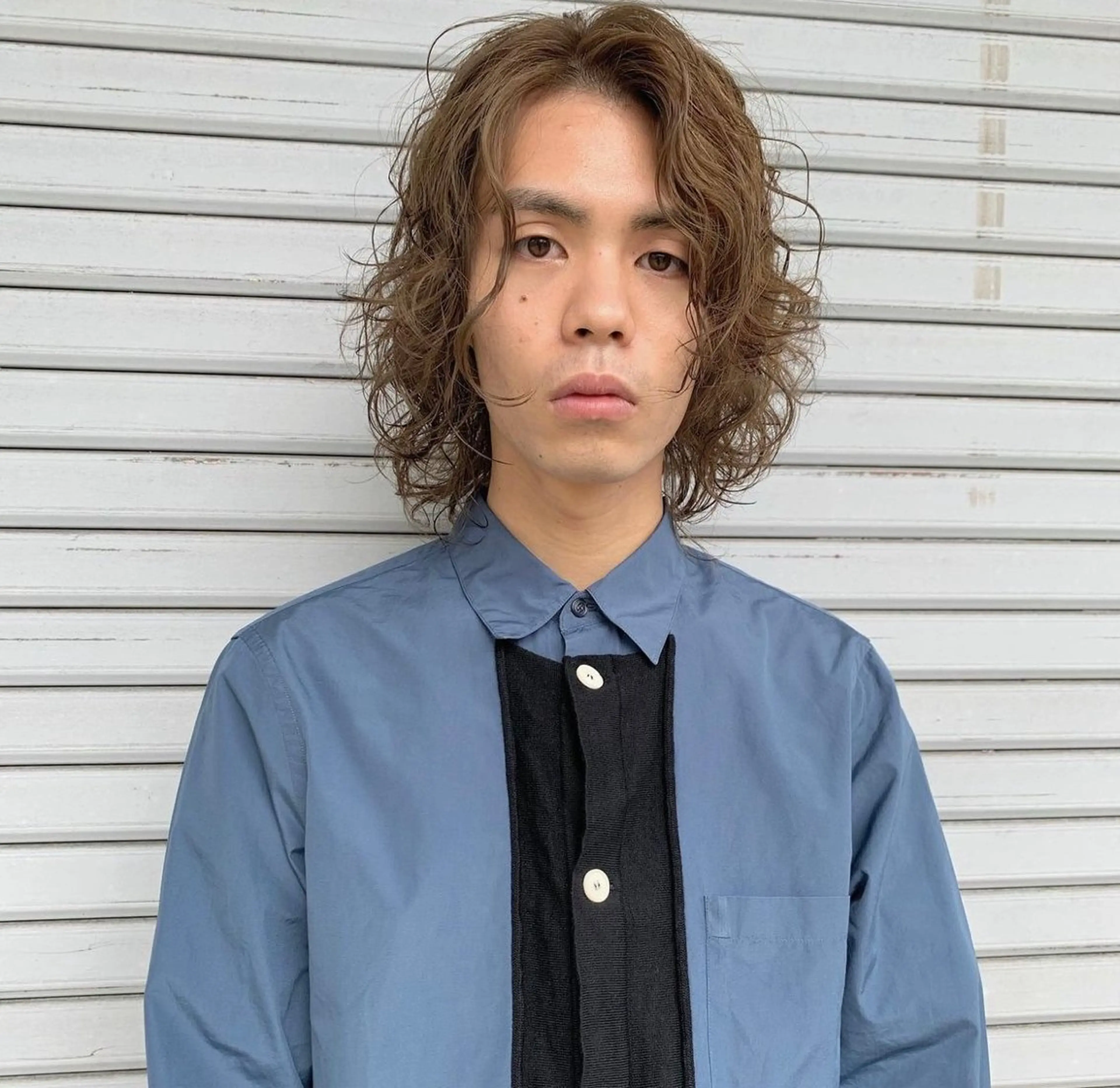 ミディアム パーマ メンズ パーマ BRIDGE所属・透明感カラー/パーマ hitomiのヘアスタイル