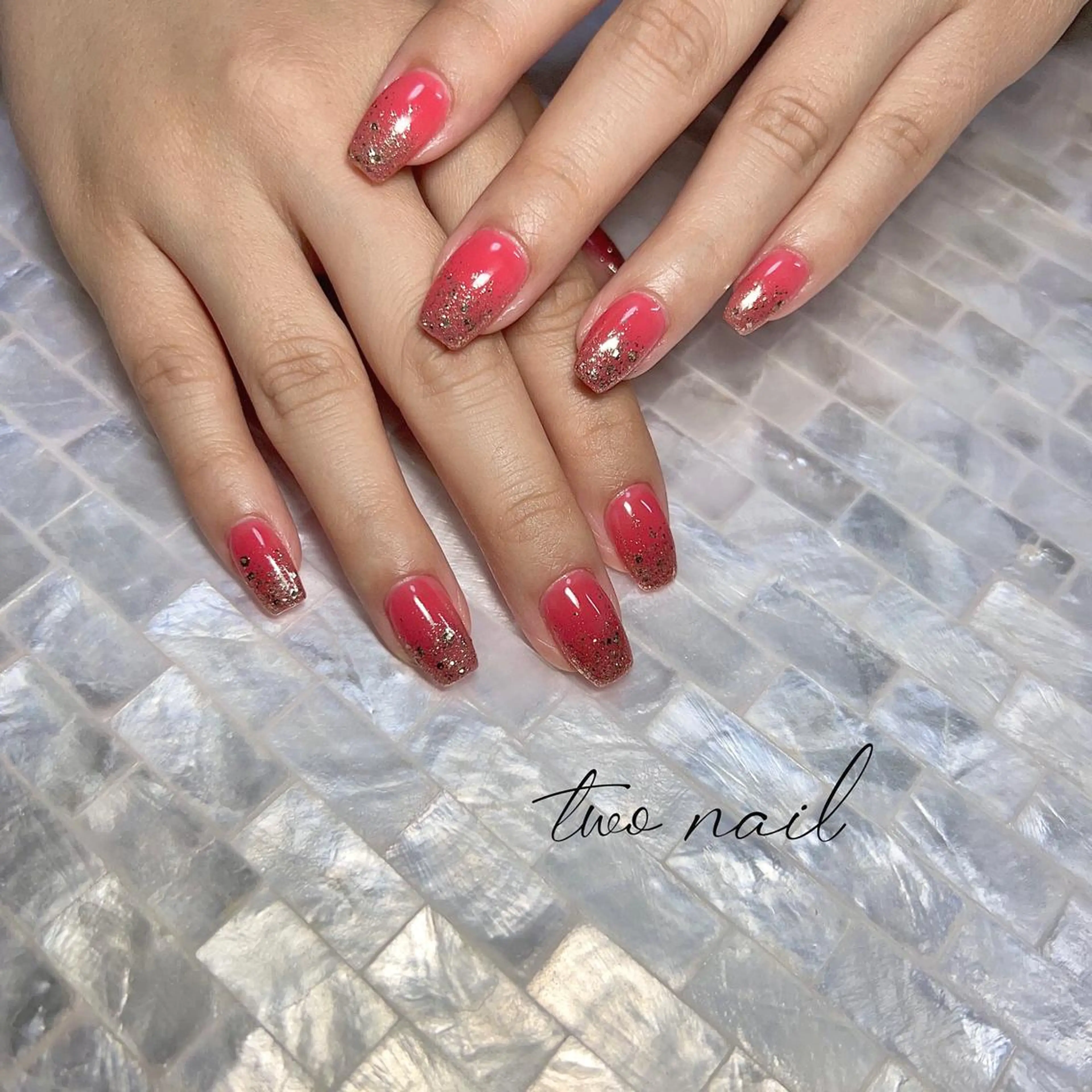 ネイル アートネイル フットネイル ハート キラキラネイル ニュアンスネイル ハンドネイル two nailのネイルデザイン