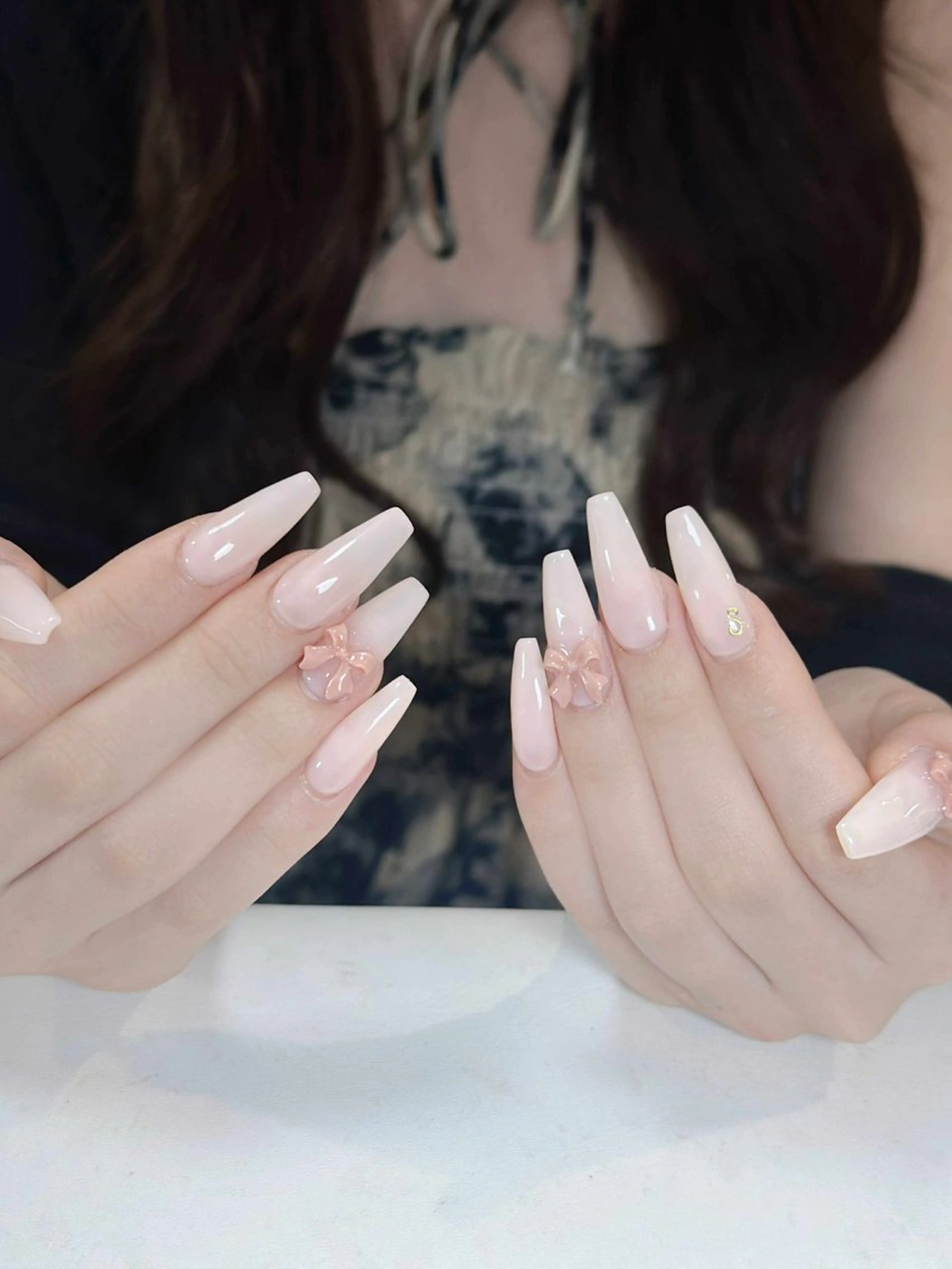 ネイル フレンチネイル ジェルネイル キラキラネイル 韓国ネイル レース ハンドネイル Julli nail studio所属・Julli NailStudioのネイルデザイン