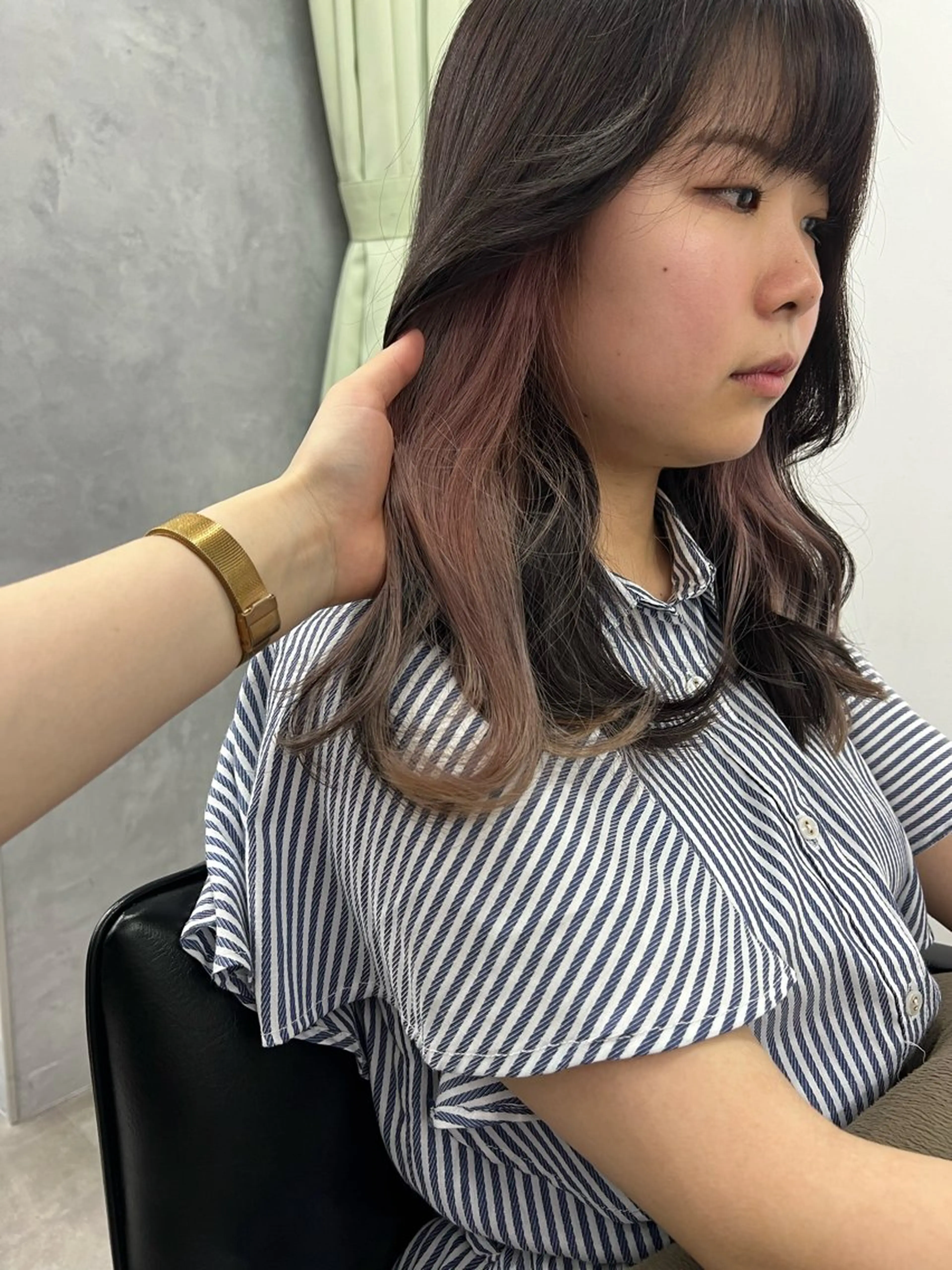 ロング カラー イヤリングカラー ヘアカラー トリートメント ヘッドスパ ✨髪質改善矯正× ブリーチ✨YU-KIのヘアスタイル