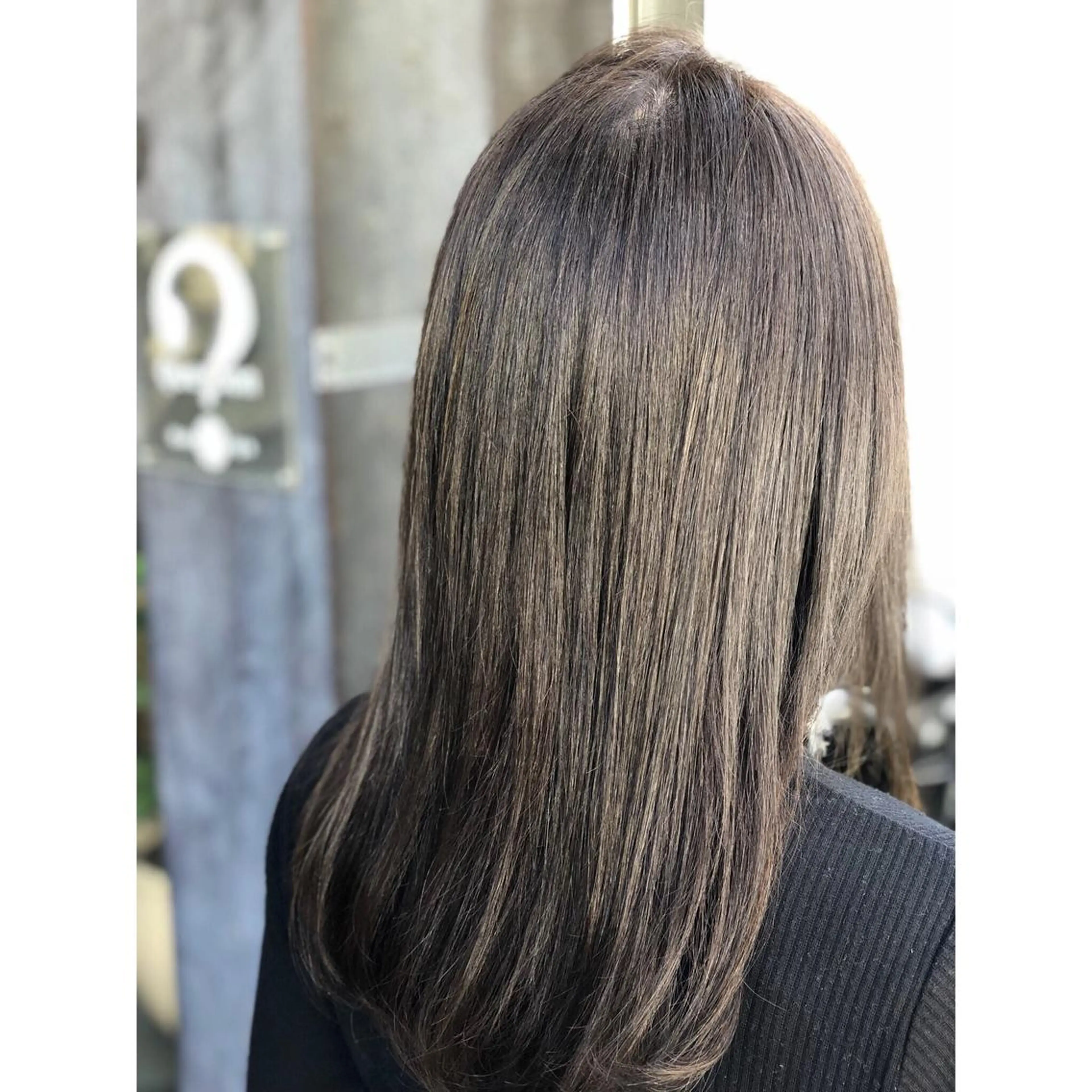 ロング カラー ベージュカラー グレージュ 外国人風カラー パーソナルカラー診断 できます　木曽　主博のヘアスタイル