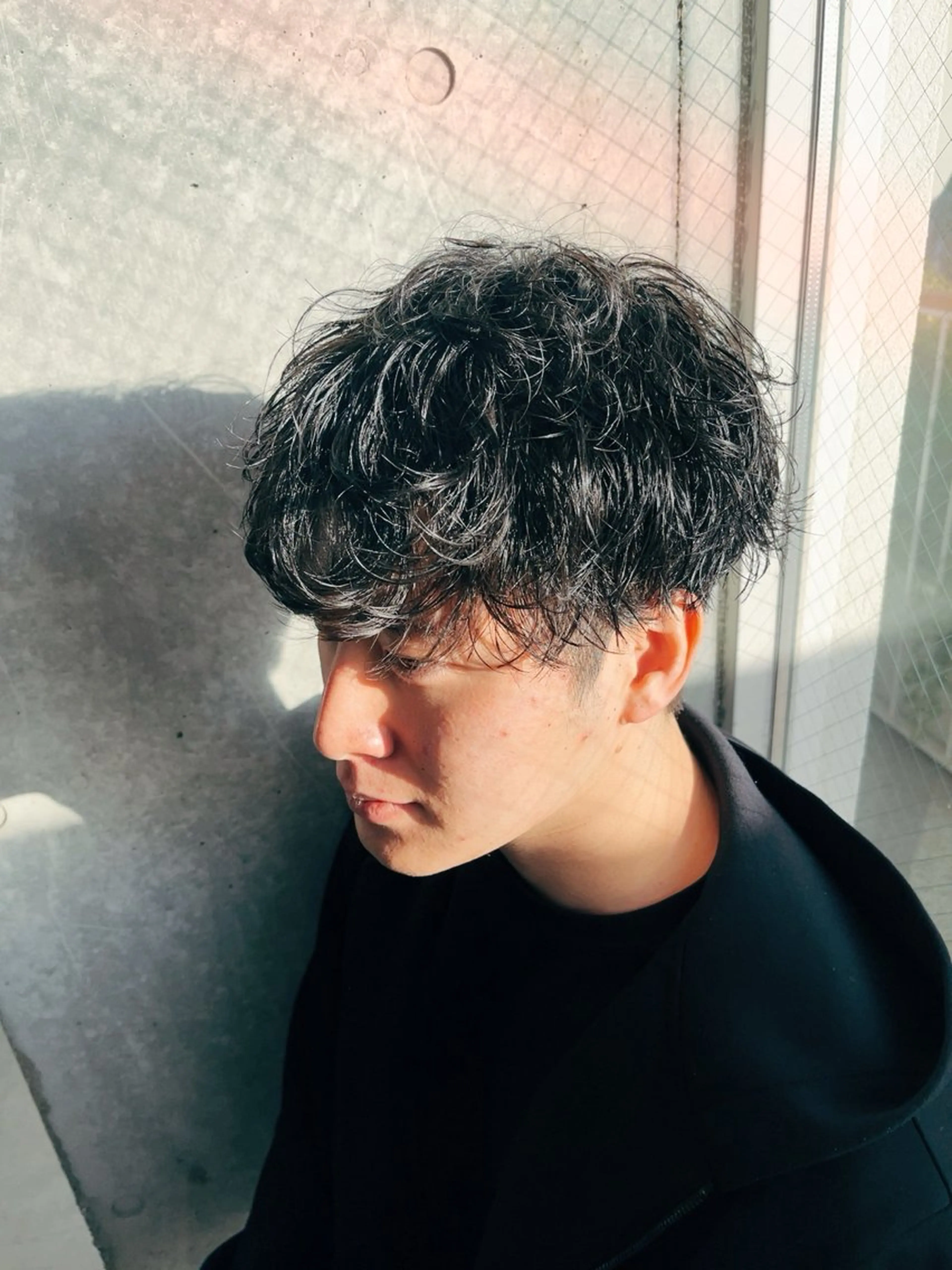 ショート カラー パーマ メンズ メンズパーマ スパイラルパーマ カット ヘアカラー パーマ トリートメント ヘッドスパ メンズカット メンズパーマヤマザキのヘアスタイル