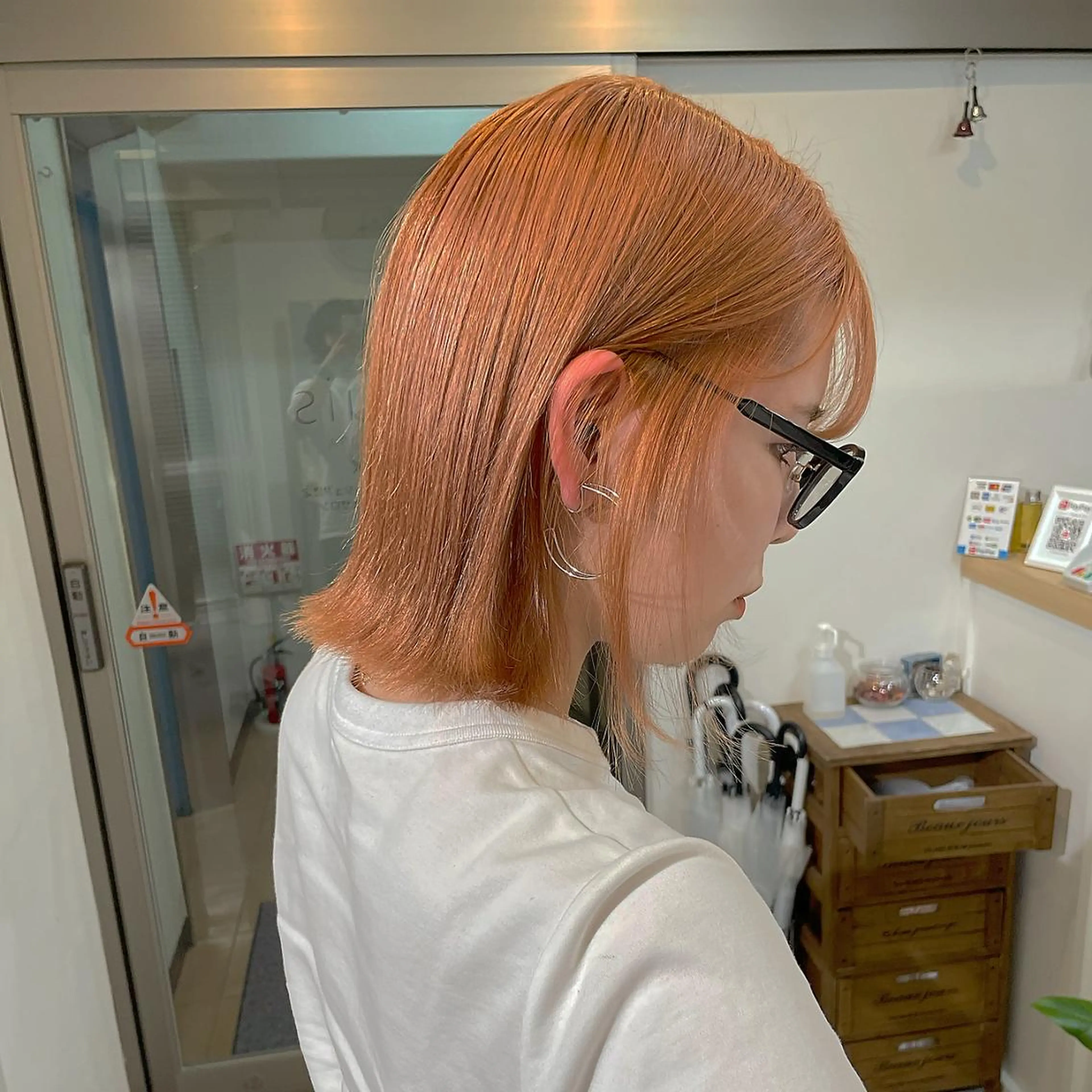 ミディアム カラー カット ヘアカラー トリートメント 髪質改善 Noe心斎橋店のヘアスタイル