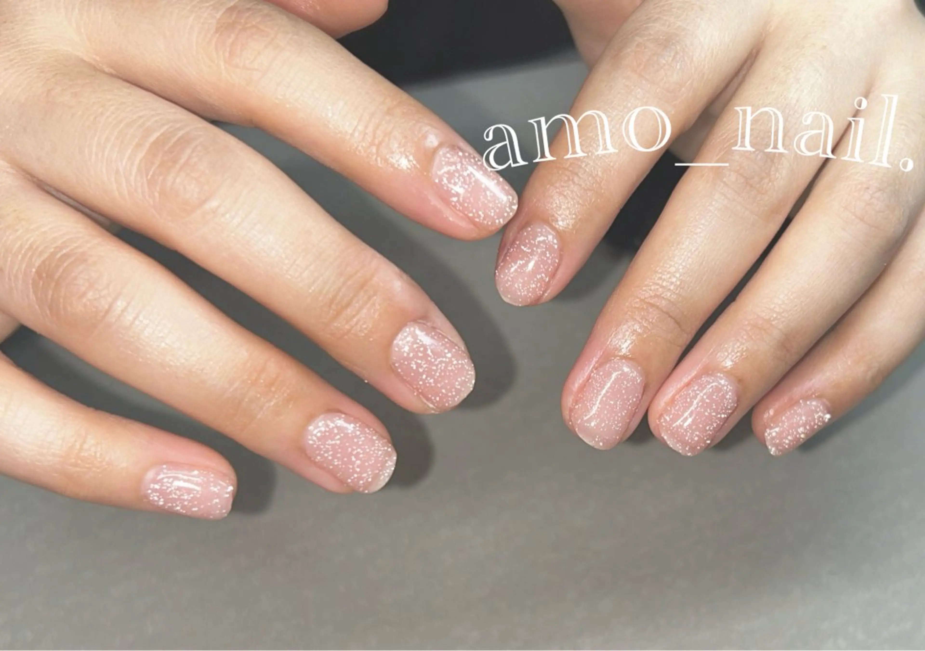 ネイル フラッシュネイル オフィスネイル シンプルネイル amo_nail 岡山市南区自宅ネイルのネイルデザイン