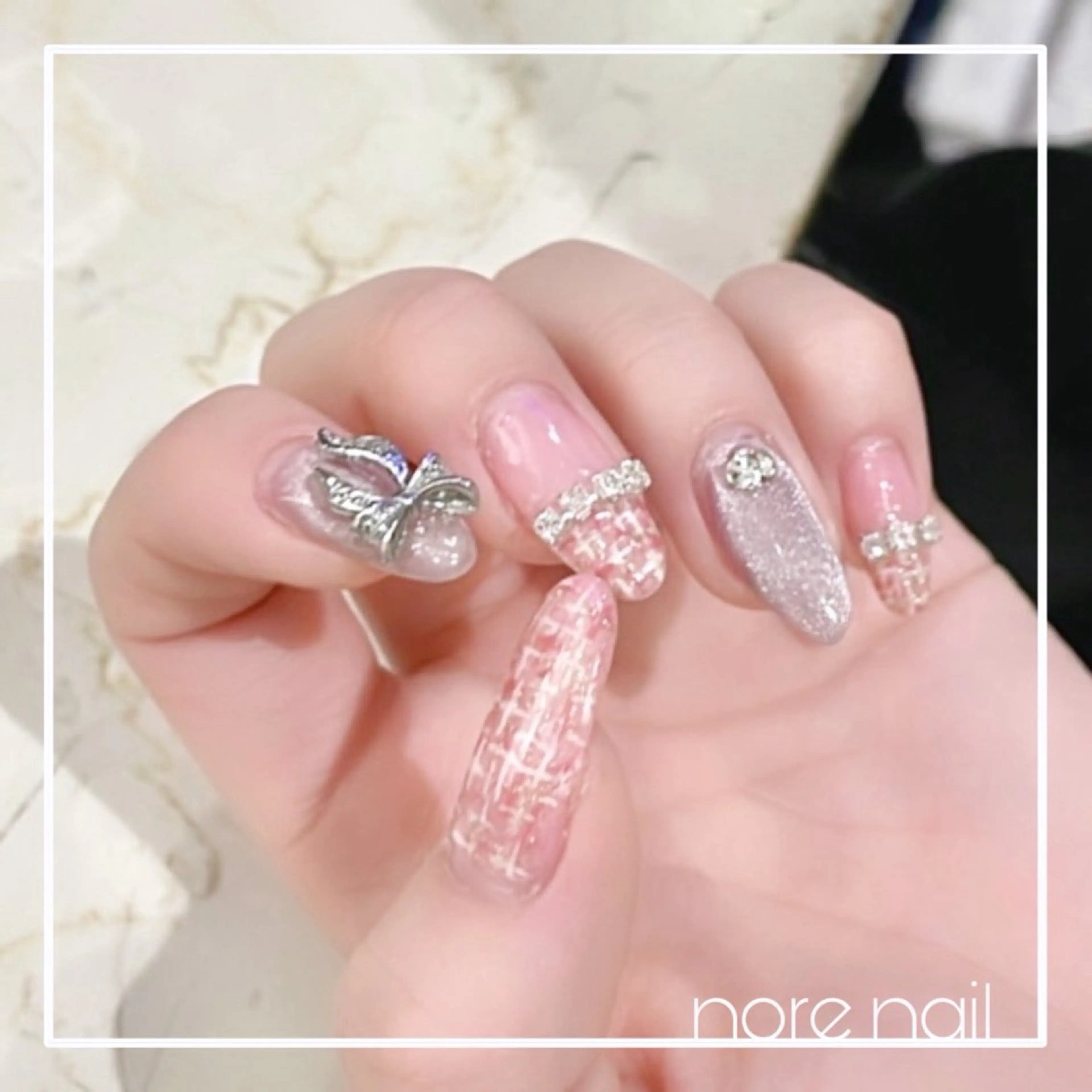 ネイル ツイードネイル ハンドネイル nore nail所属・nore nailのネイルデザイン