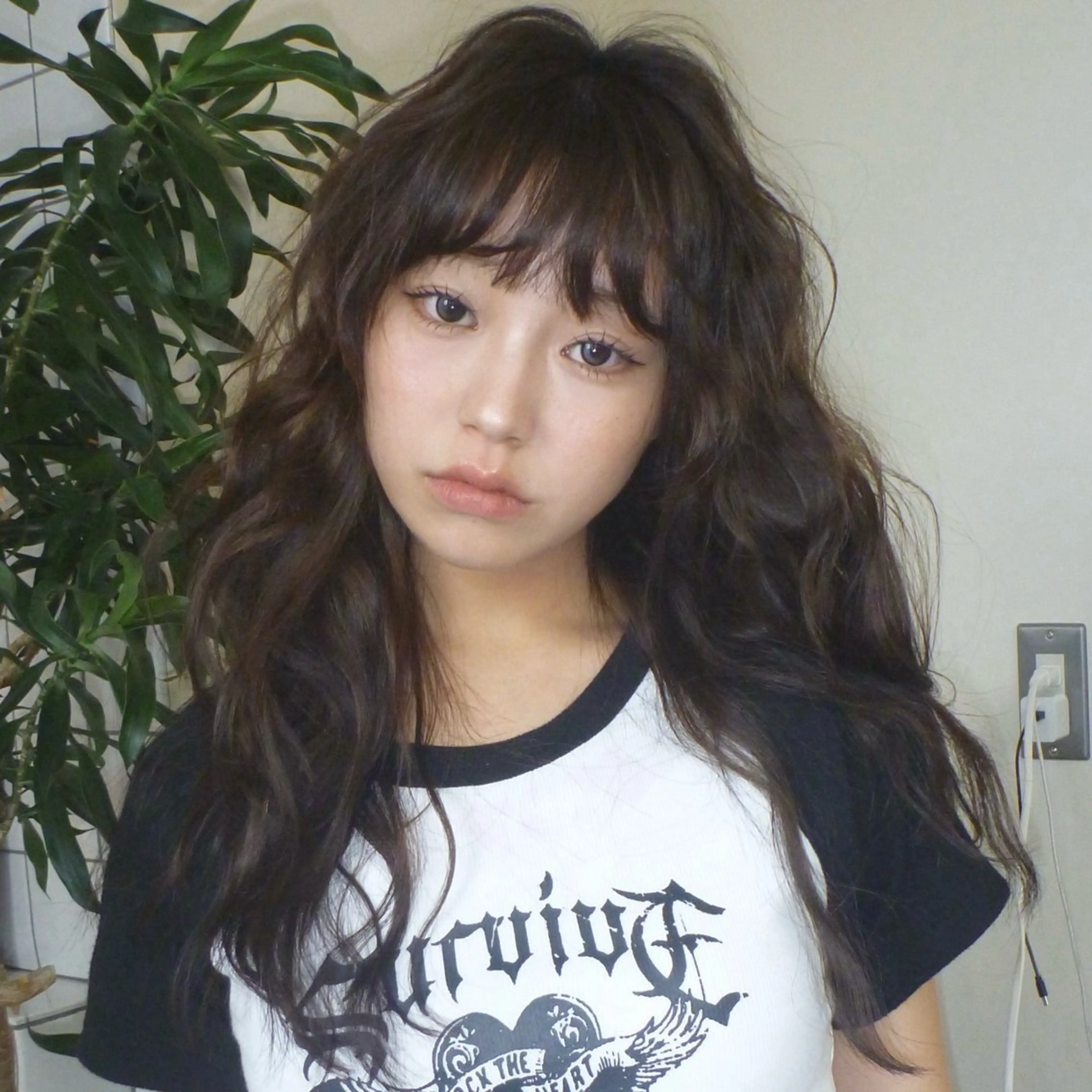 ロング 顔まわりレイヤー ハッシュカット ハイレイヤー 韓国風ヘア レイヤーカット カット ヘアカラー トリートメント 似合わせカット レイヤーカットのヘアスタイル